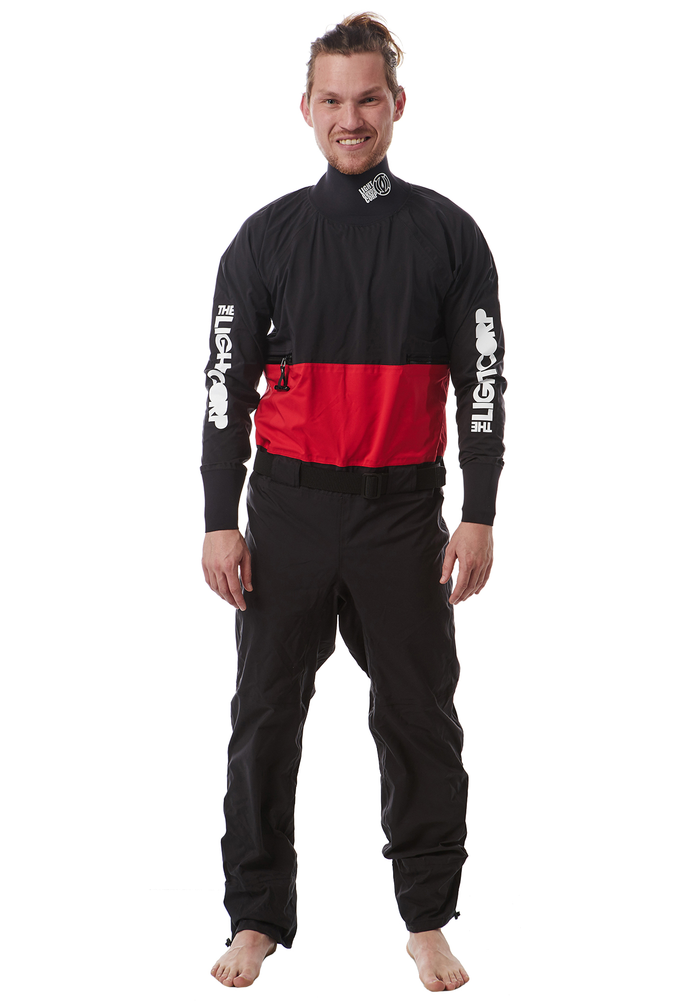 LIGHT SUP Dry Suit Water Sports black-red L