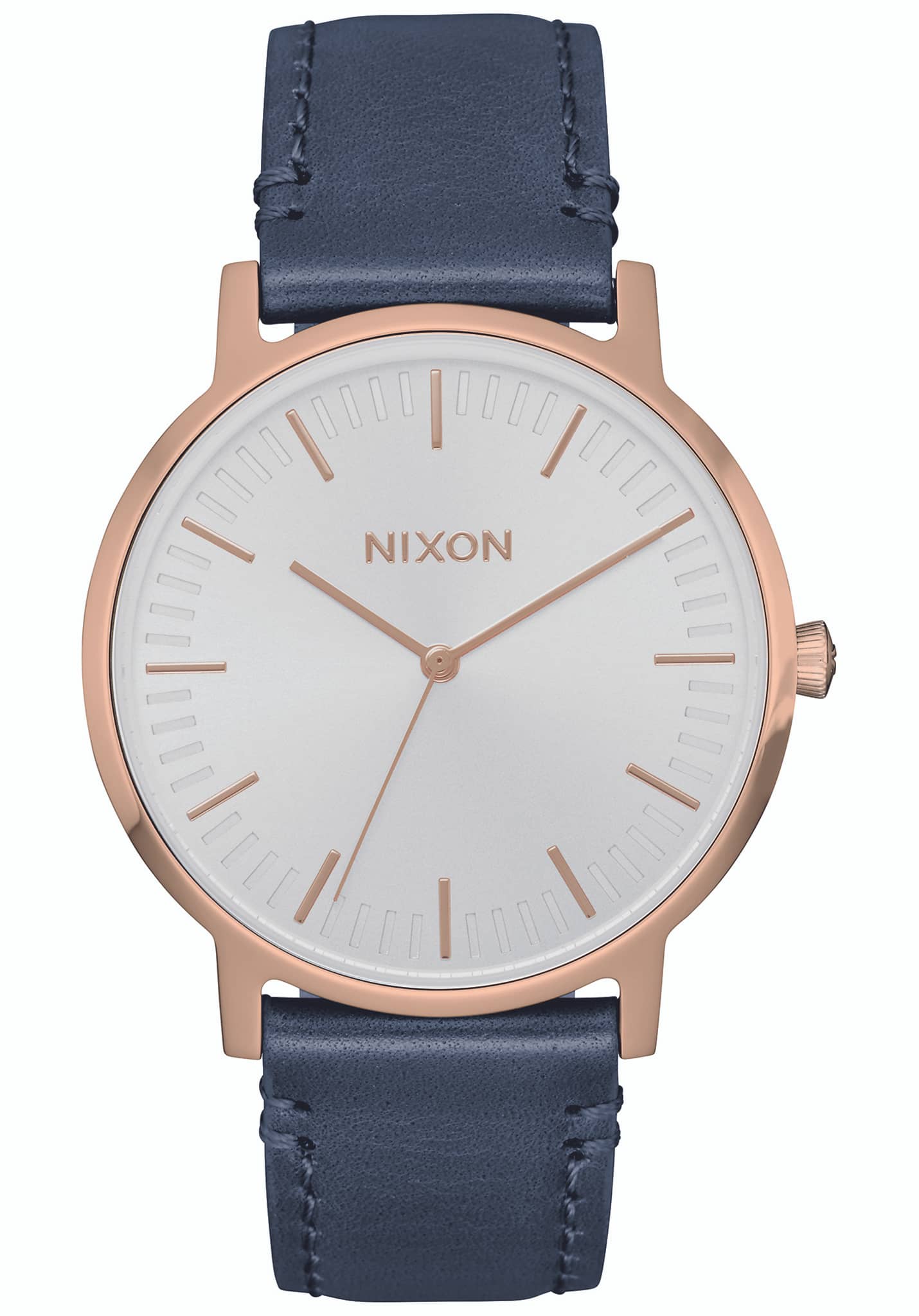 Nixon Porter 35 Lthr Uhren rosegold / marineblau / weiß One Size