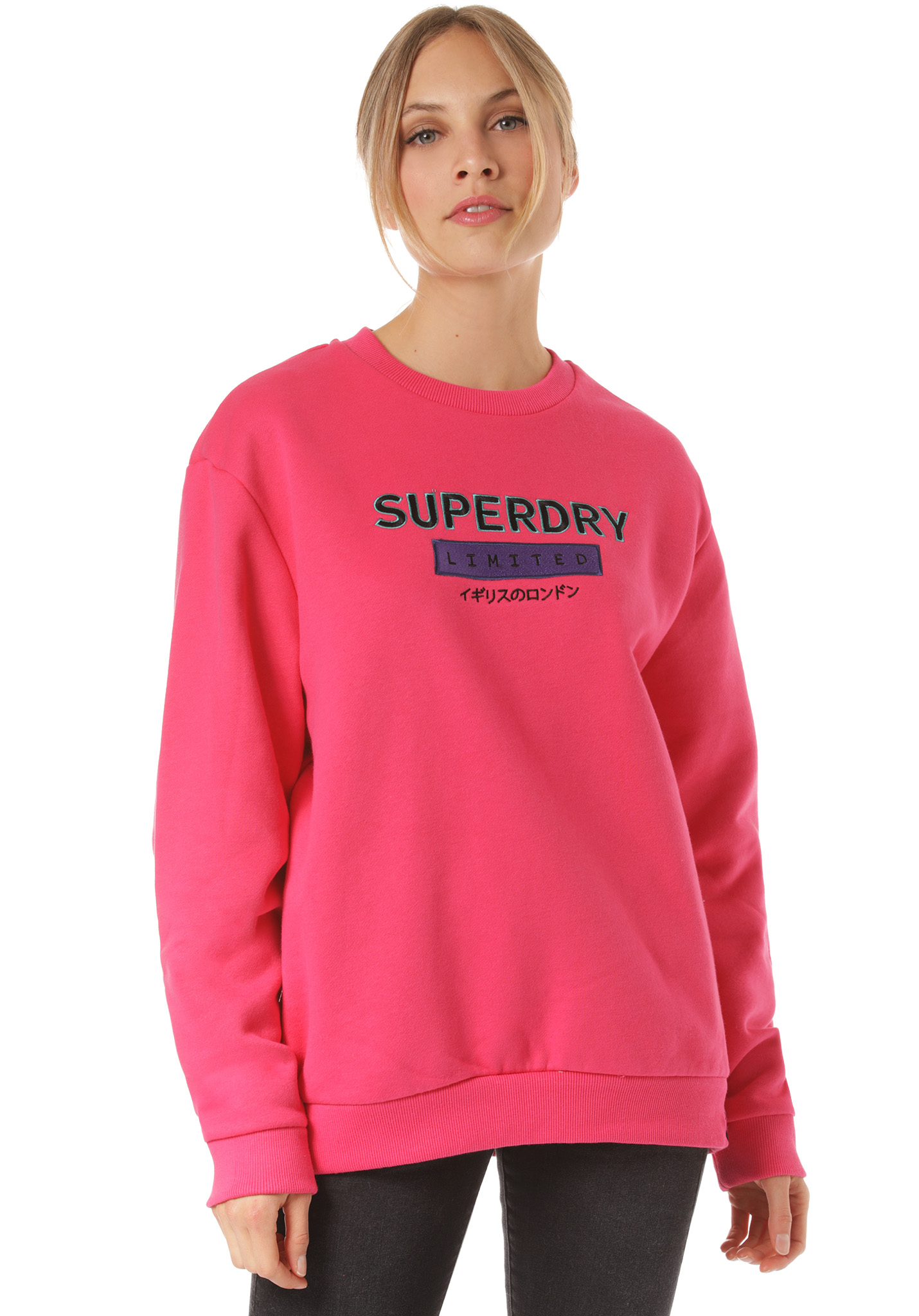 Superdry Nineties Applique Sweatshirts magenta L