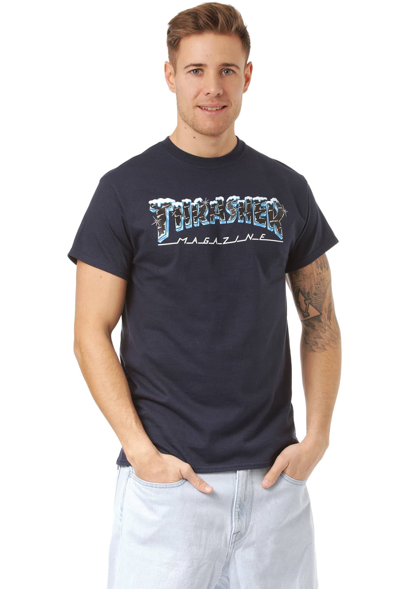 Thrasher Black Ice T-Shirt navy XL