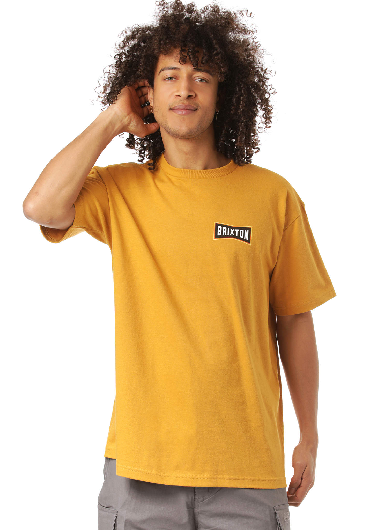 Brixton Truss T-Shirt antikes gold XXL