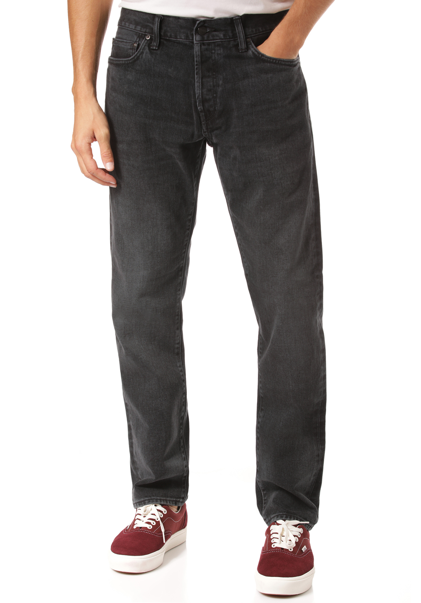Carhartt WIP Klondike Jeans black mid worn wash 38/34