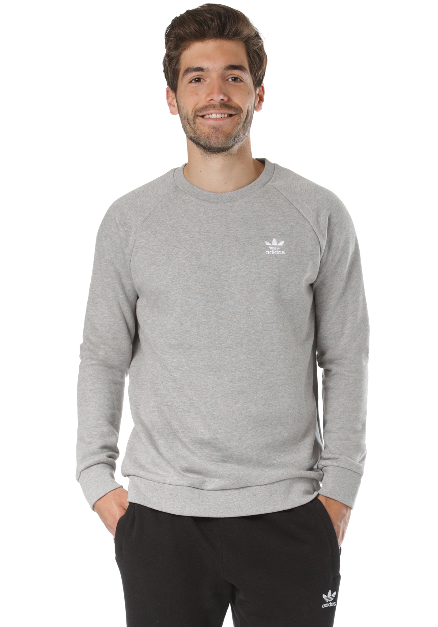 Adidas Originals Essential Crew Sweatshirt mittelgrau heather XXL
