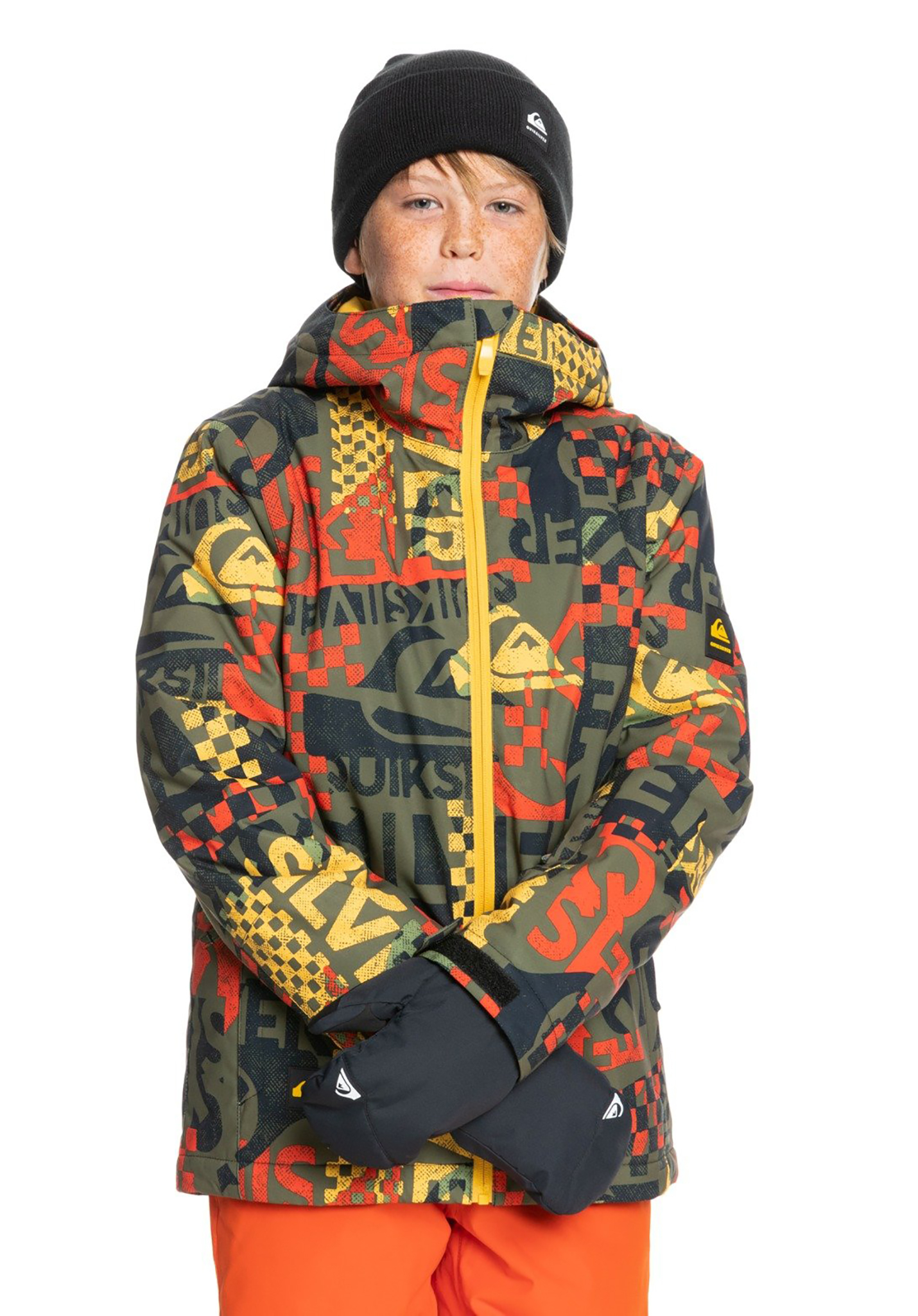 Quiksilver Mission Snowboardjacke pureed pumpkin brand call out 176