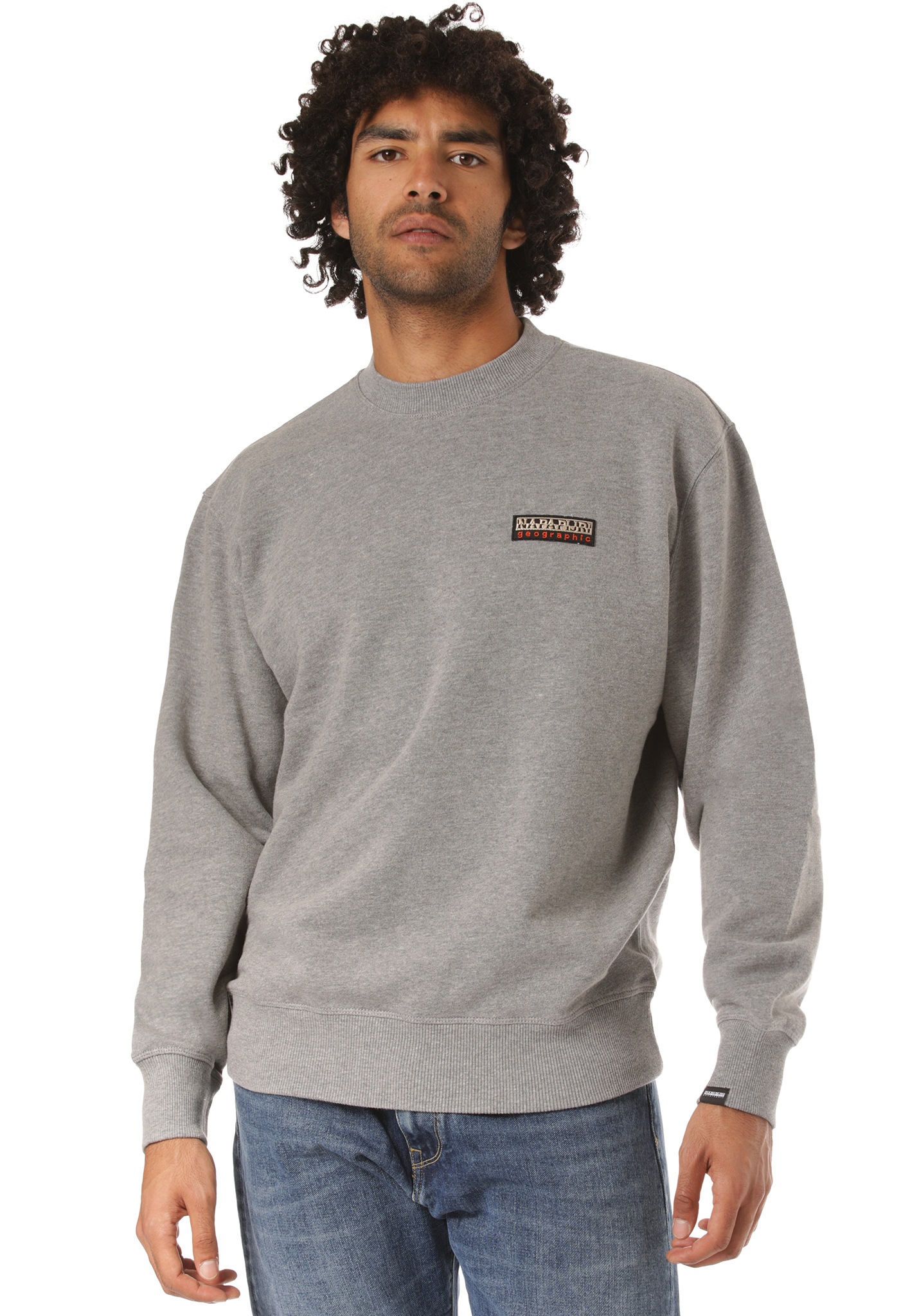 Napapijri Base Sweatshirt med grey mel XL