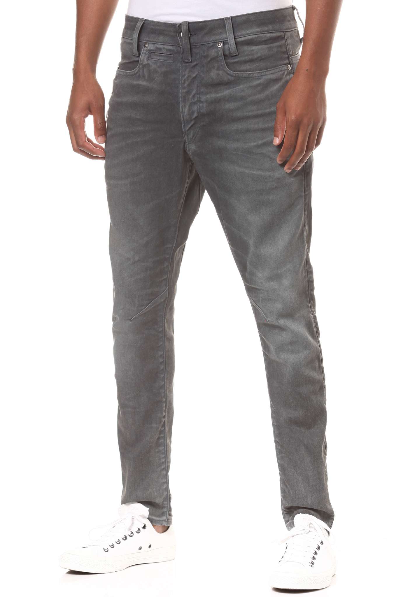G-Star D-Staq 3D Slim-Loomer Grey R Stretch Jeans gealtert 38/36