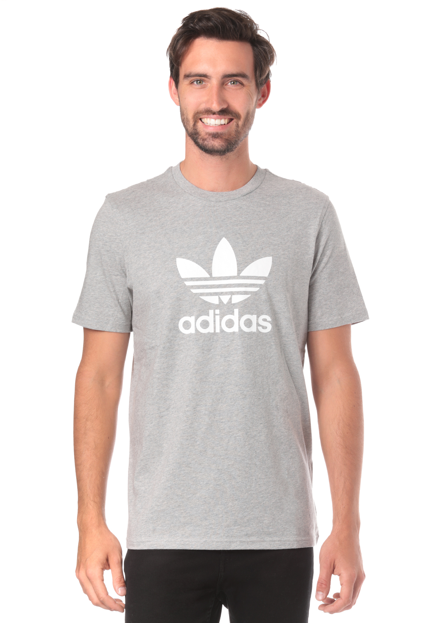 Adidas Originals Trefoil T-Shirt mittelgrau heather XXL