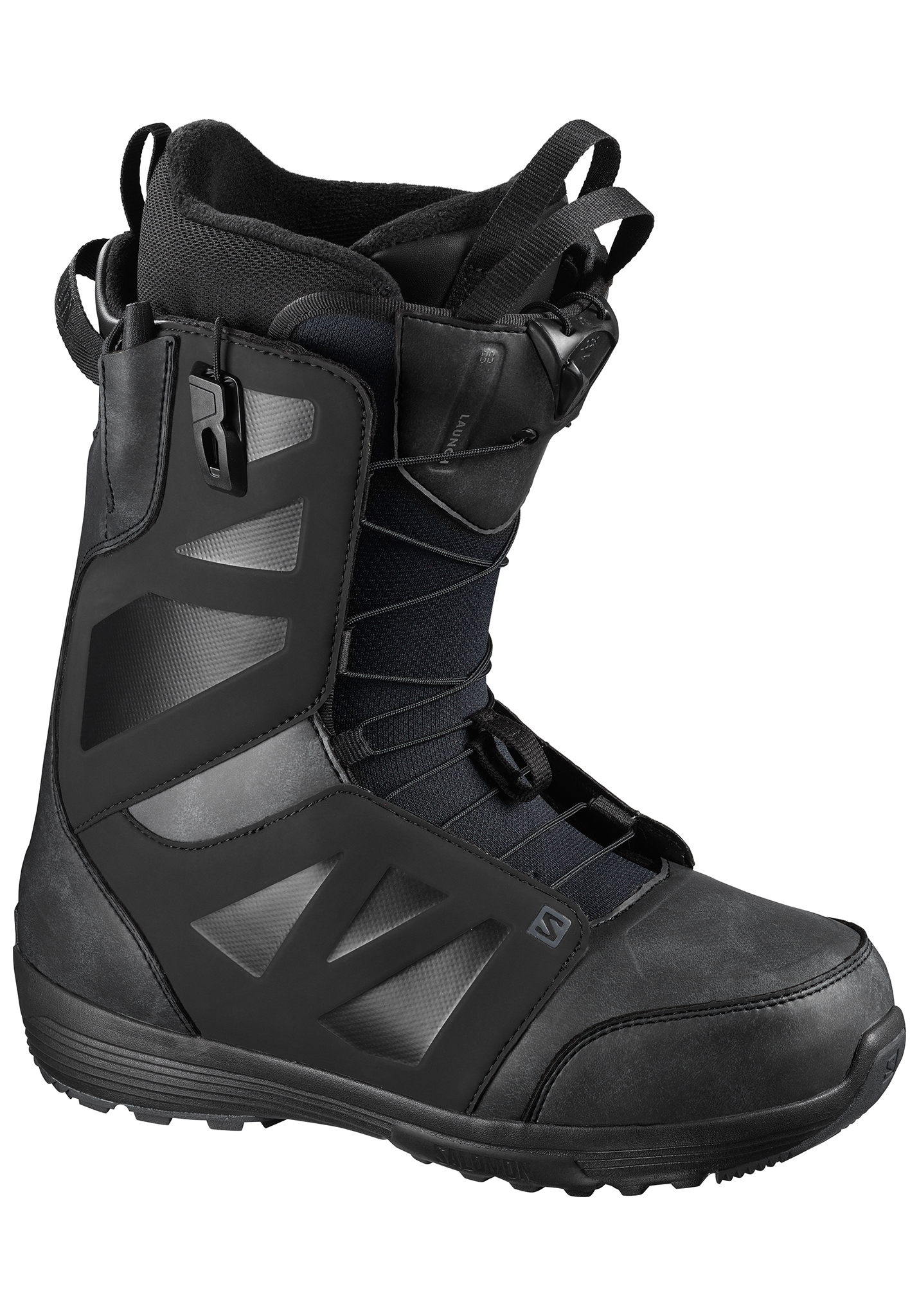 Salomon Launch Snowboard Boots schwarz/schwarz/asphalt 44,5