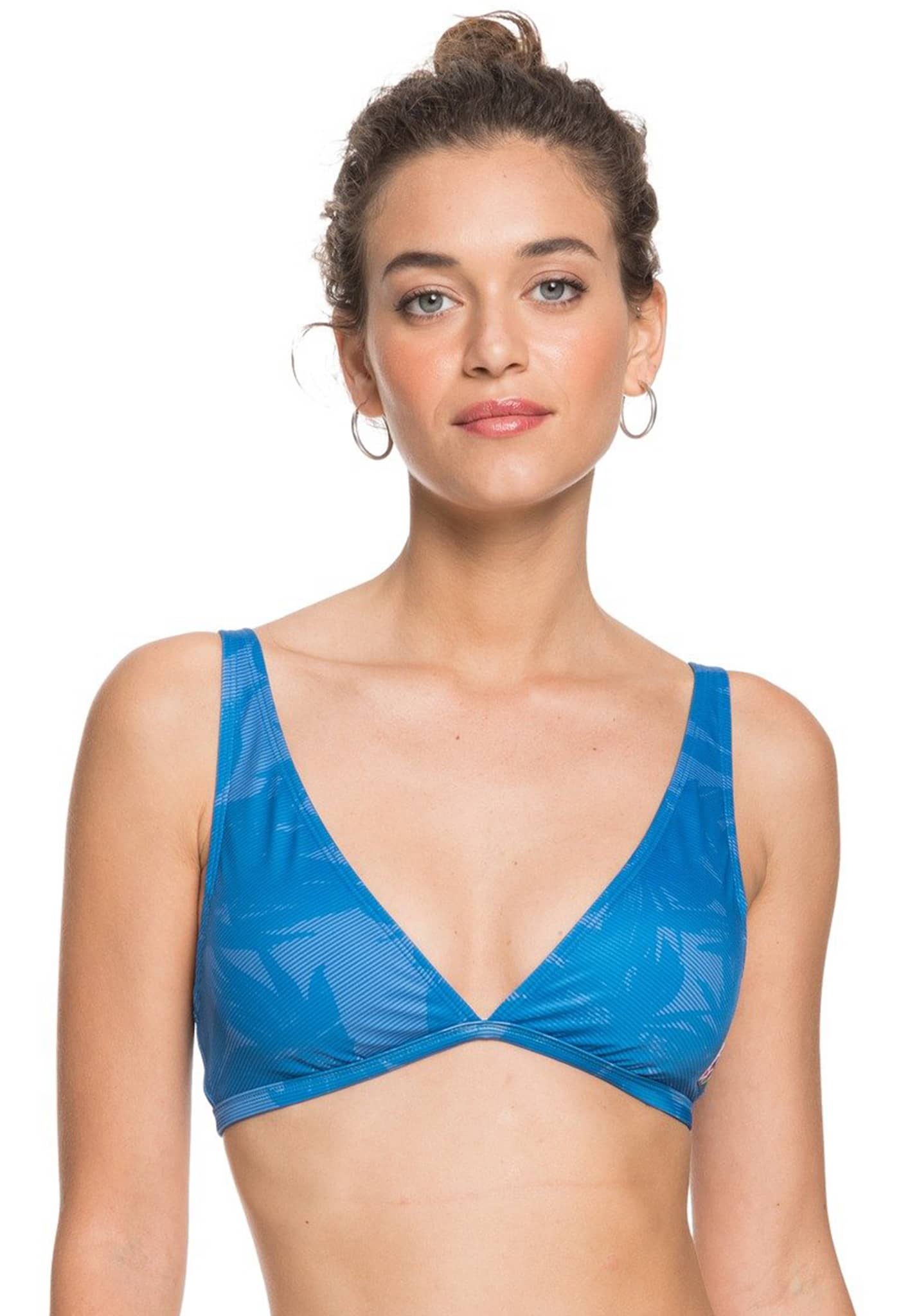 Roxy POP Surf - Elongated Tri Bikini Top prinzessin blau textur blume XL