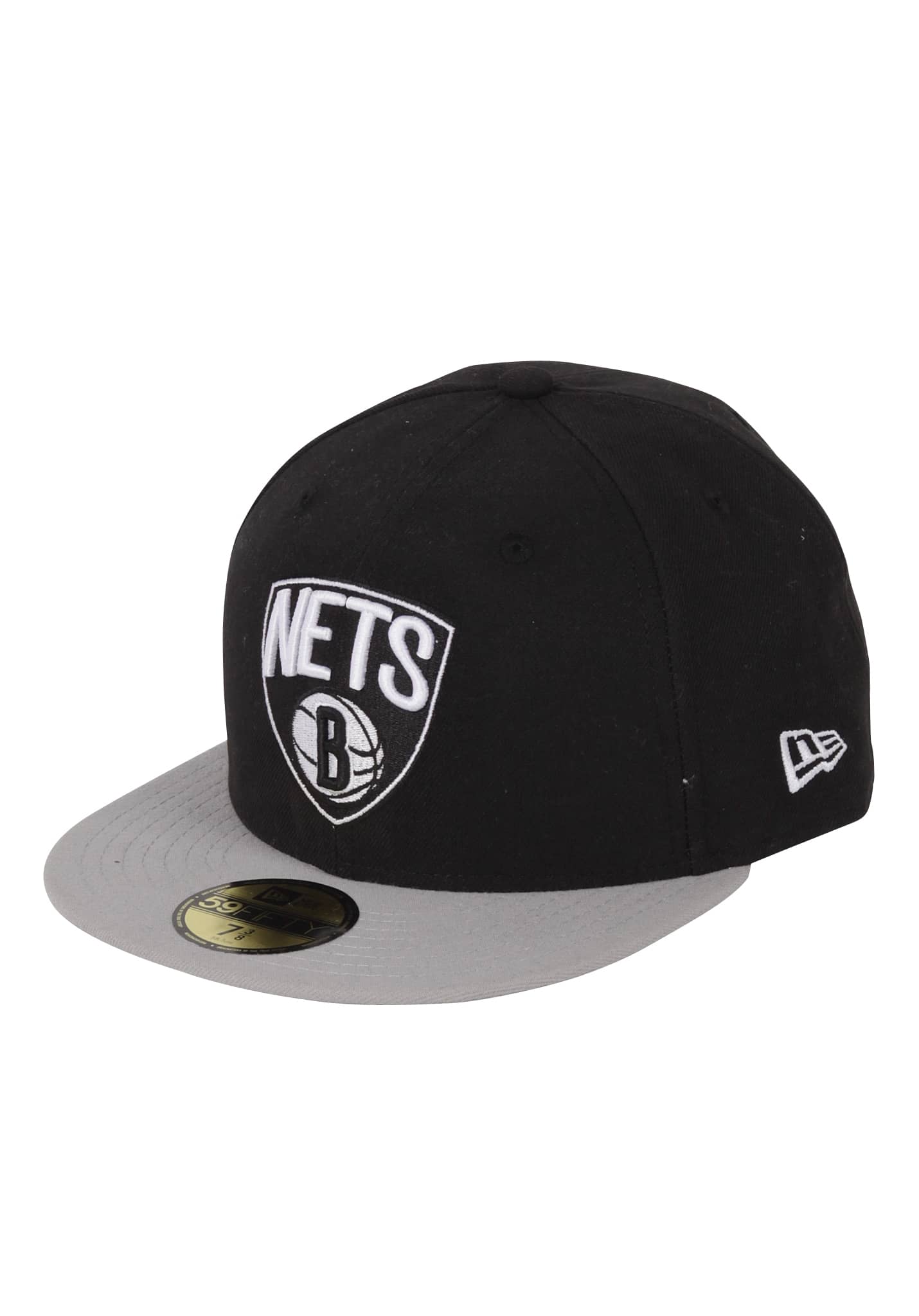 New Era NBA Basic Brooklyn Nets Caps black-grey 7 5-8inch Fitted Cap
