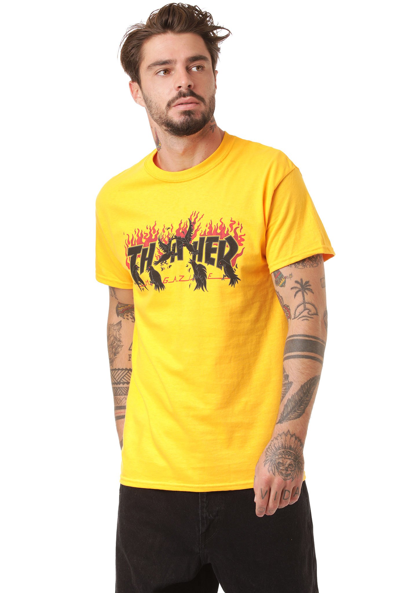 Thrasher Crows T-Shirt gold XL