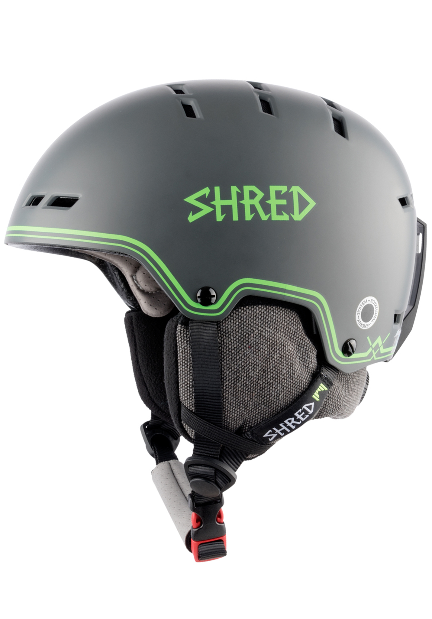 Shred Bumper NoShock Snowboardhelme grey/green/grey L
