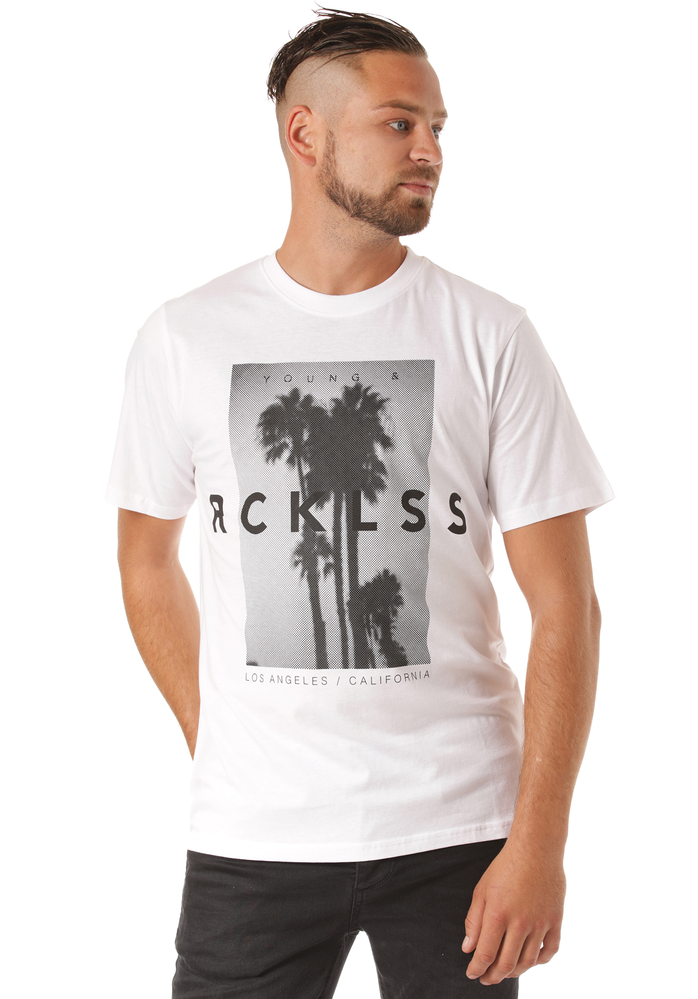 Young and Reckless Palisades T-Shirt weiß XXL