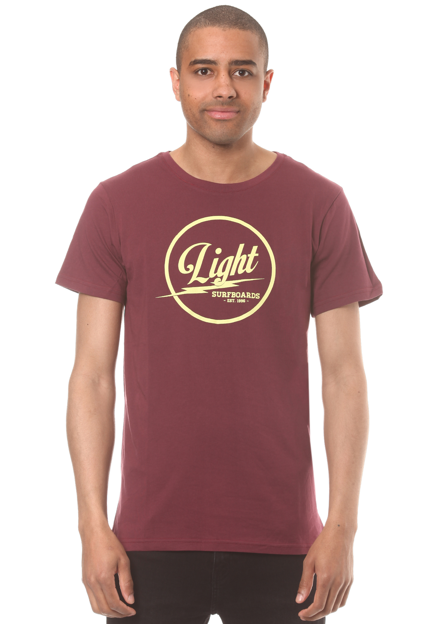 LIGHT Surfboards T-Shirt burgundy S