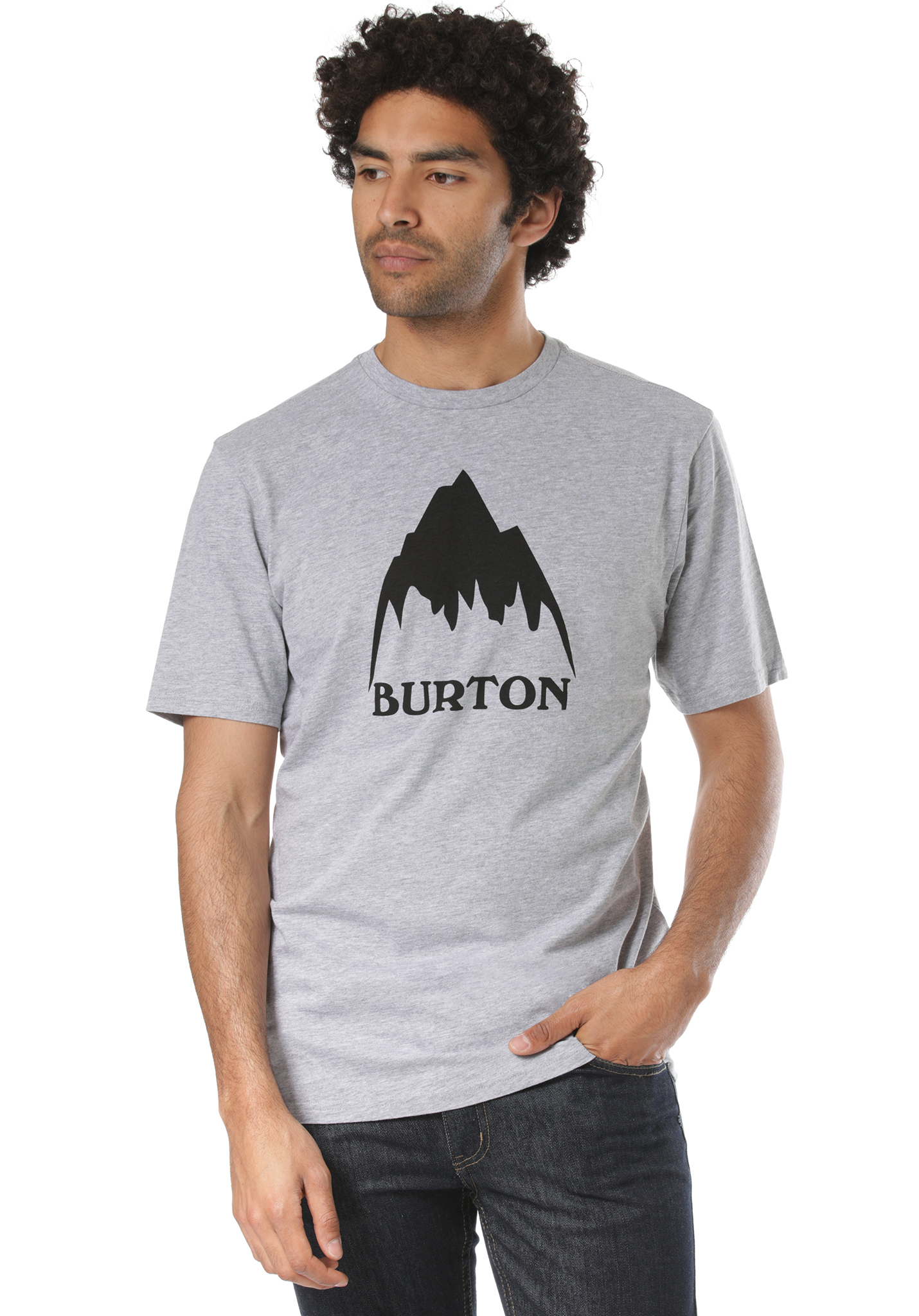 Burton Classic Mountain T-Shirt graues heidekraut L