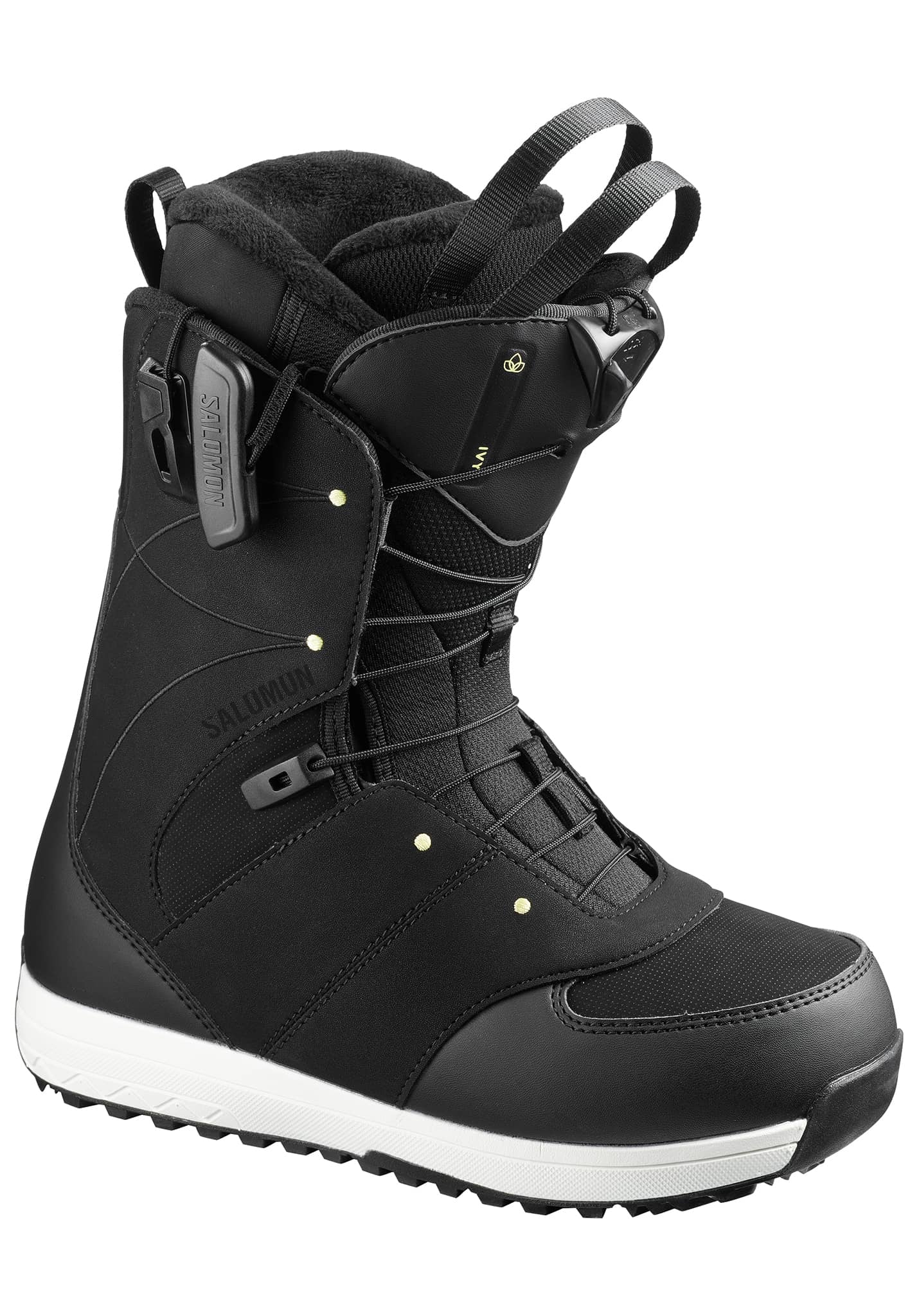 Salomon Ivy All Mountain Snowboard Boots schwarz/schwarz/helles kalkgelb 42