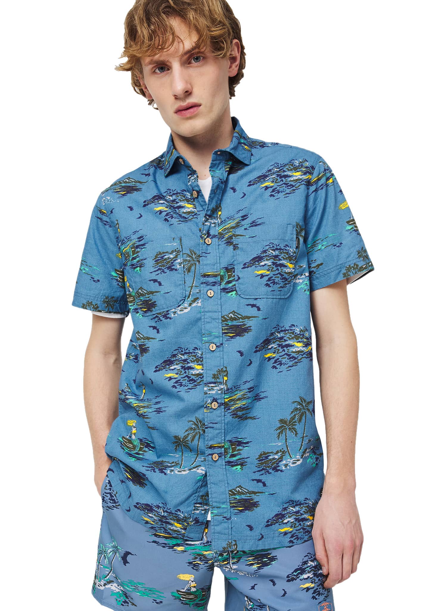 O'Neill Tropical S/S Hemd blau XXL