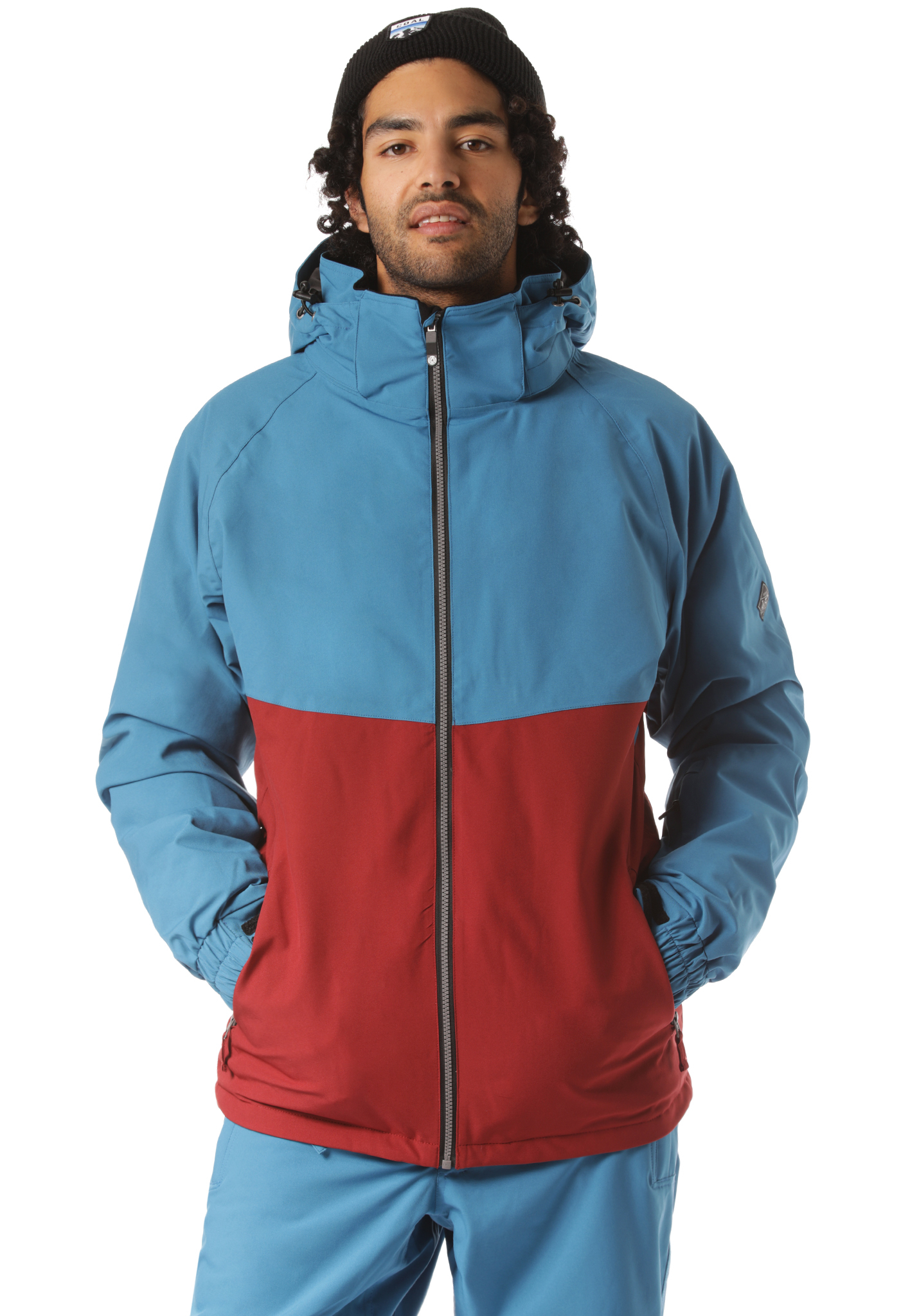 LIGHT Rambler Snowboardjacke fayence blau/burgunderrot XL