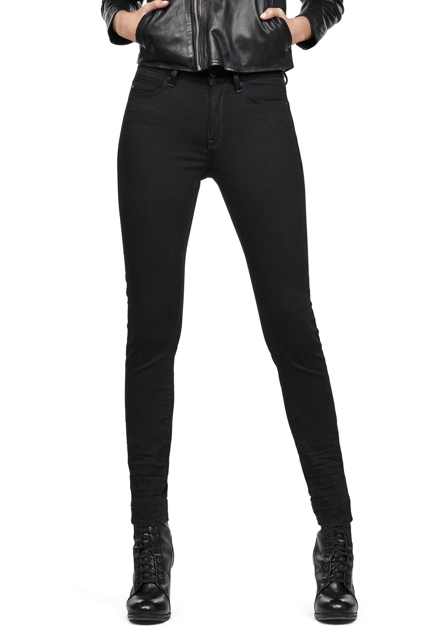 G-Star Shape High Super Skinny Yield Black Ultimate Stretch Skinny Jeans rinsed 29/28