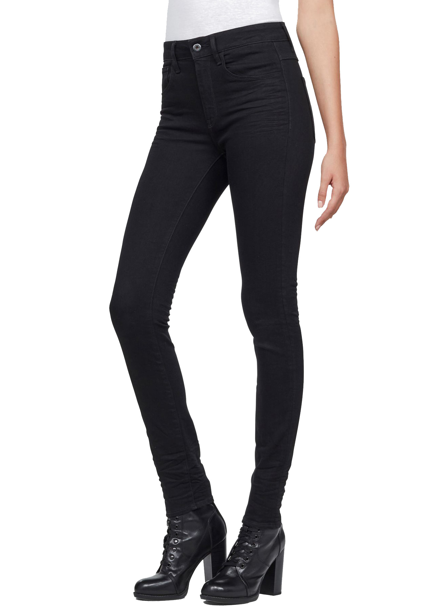 G-Star 3301 Deconstructed High Waist Skinny Skinny Jeans rinsed 24/28