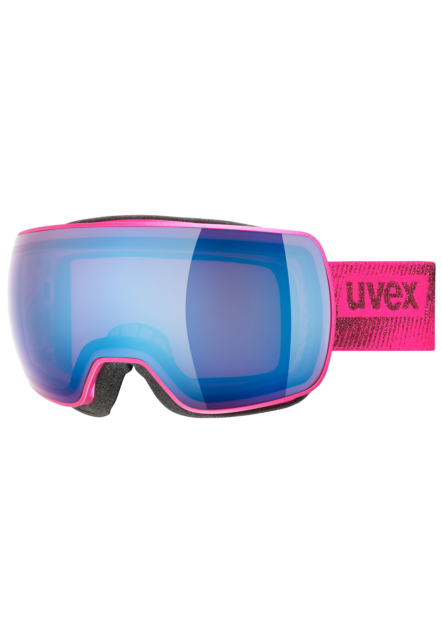 Uvex Compact FM Snowboardbrillen rosa matt/spiegel blau One Size