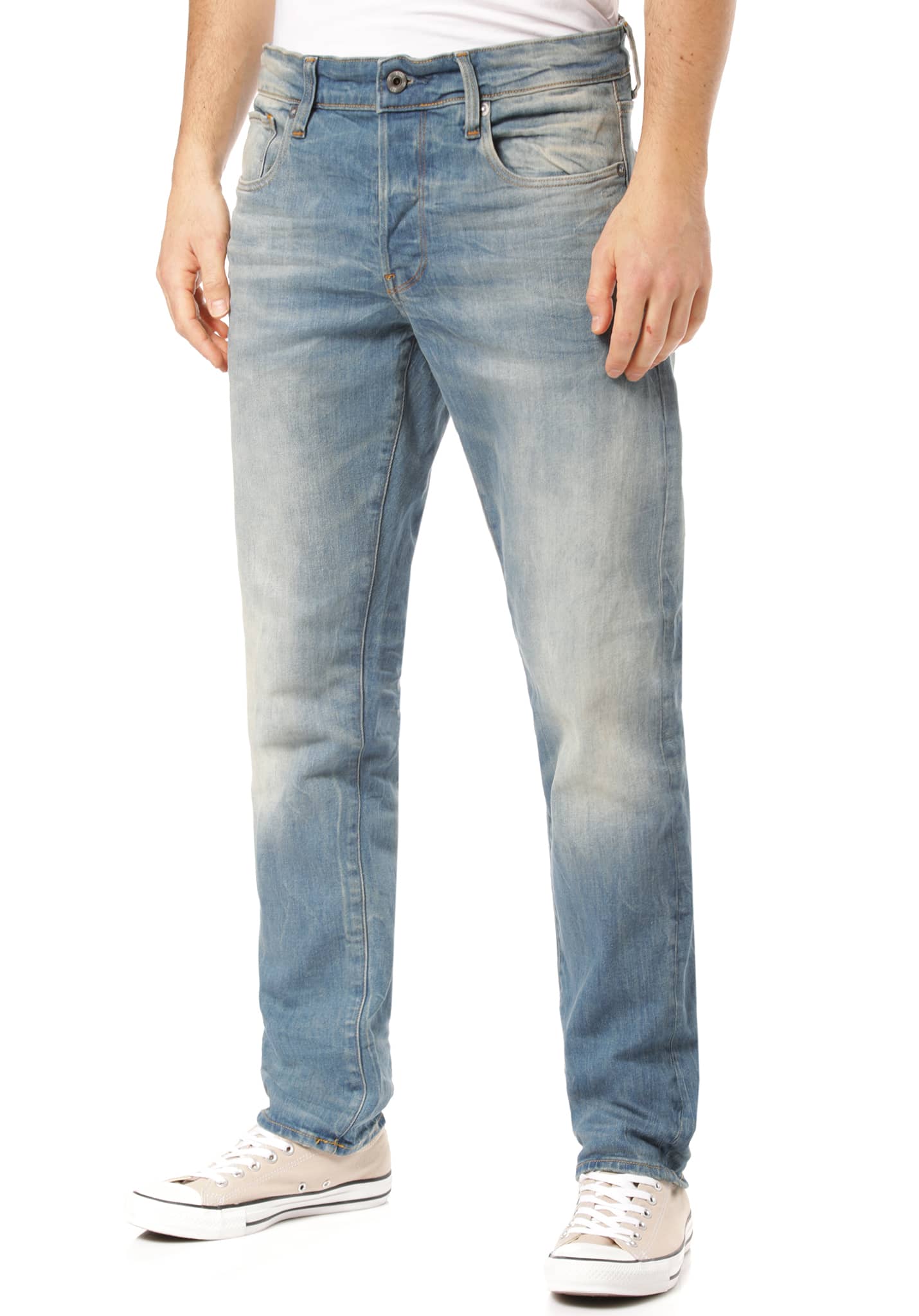 G-Star 3301 Straight Tapered Cyclo Stretch Jeans weiß 36/34
