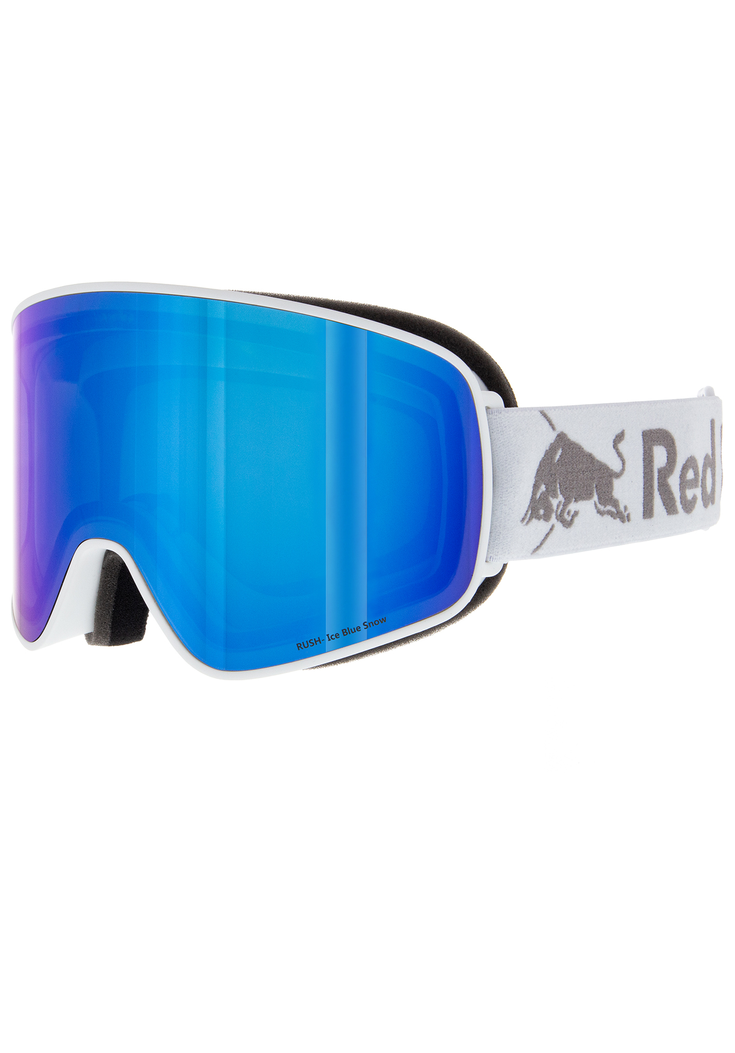 Red Bull SPECT Eyewear Rush Snowboardbrillen weiß/eisblauer schnee, rot mit blauem spiegel One Size