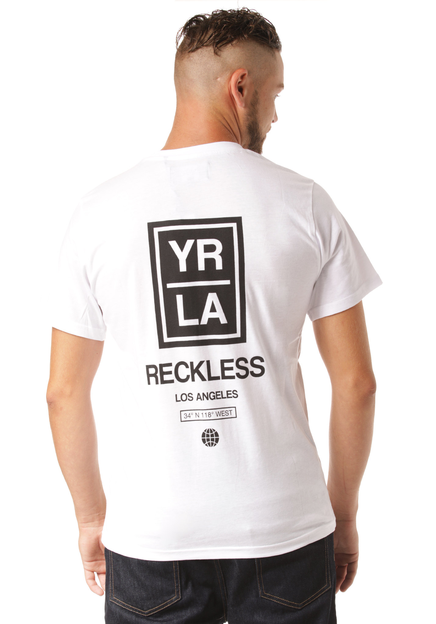 Young and Reckless Oblong T-Shirt white XXL