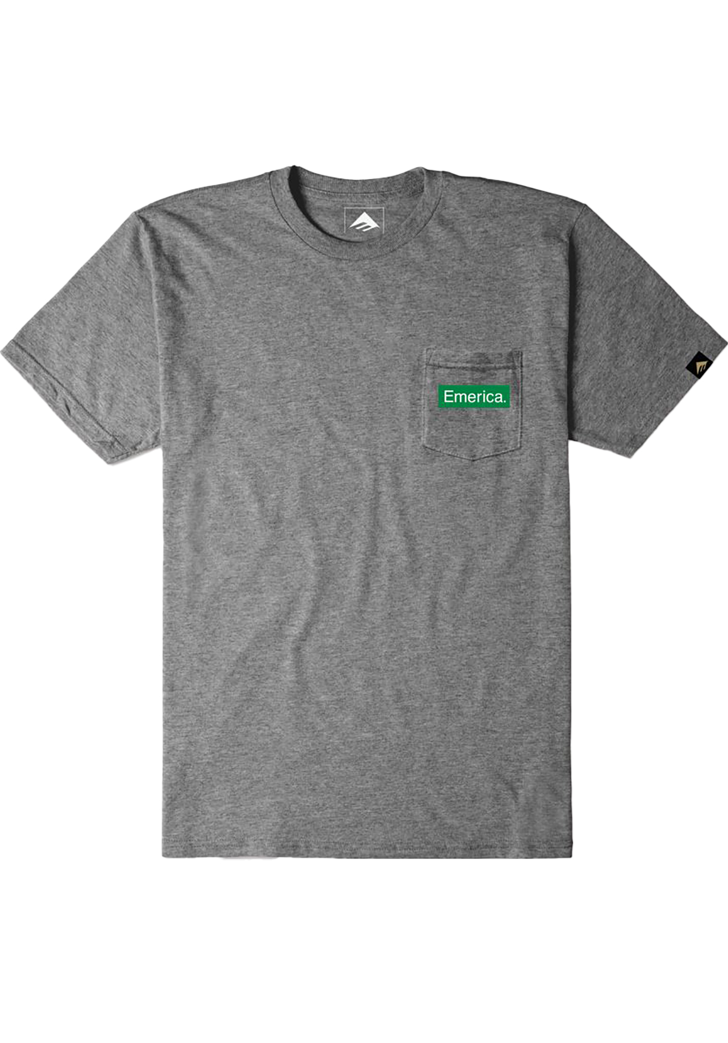 Emerica Pure Triangle Pocket T-Shirt holzkohle/leder S