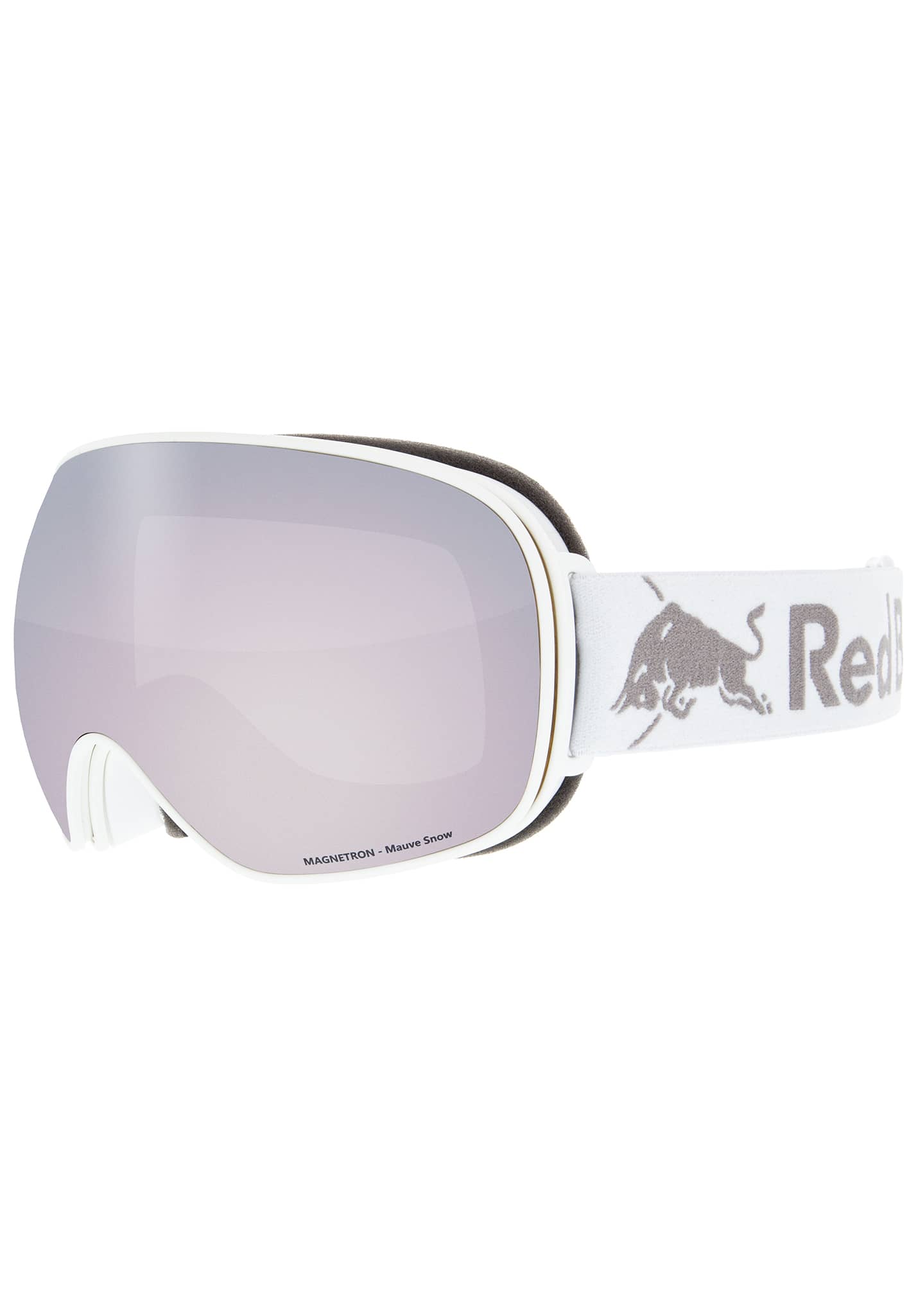 Red Bull SPECT Eyewear Magnetron Snowboardbrillen weiß/mauvefarbener schnee, rot mit silbernem blitz One Size