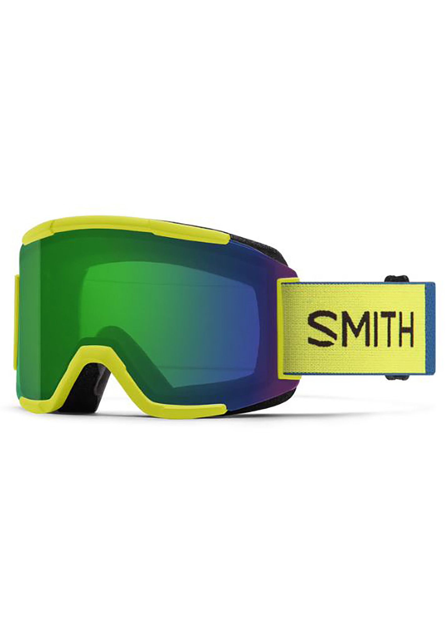 Smith Squad Snowboardbrillen neongelb/alltagsgrüner spiegel One Size