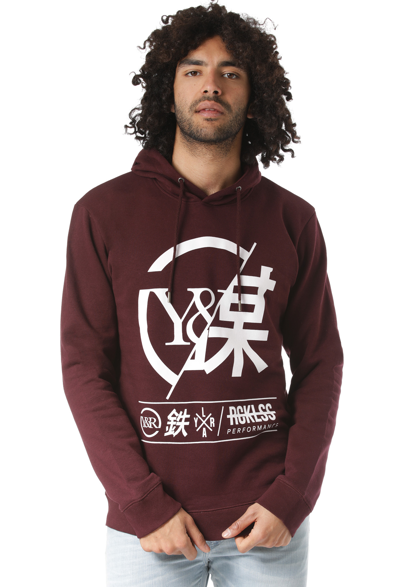 Young and Reckless Foreign Exchange Hoodie burgundy M
