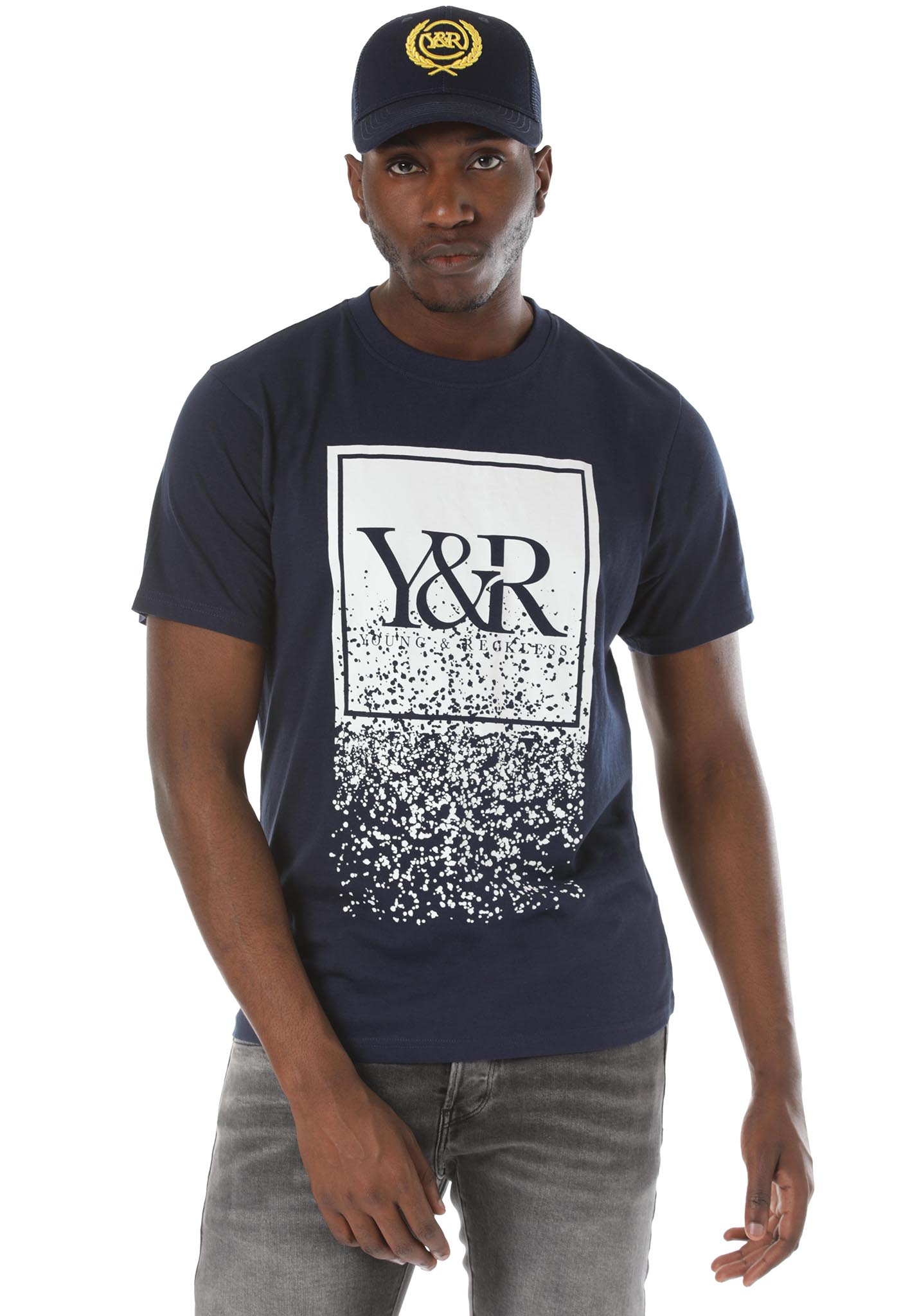 Young and Reckless Trademark Crumble T-Shirt navy XXL