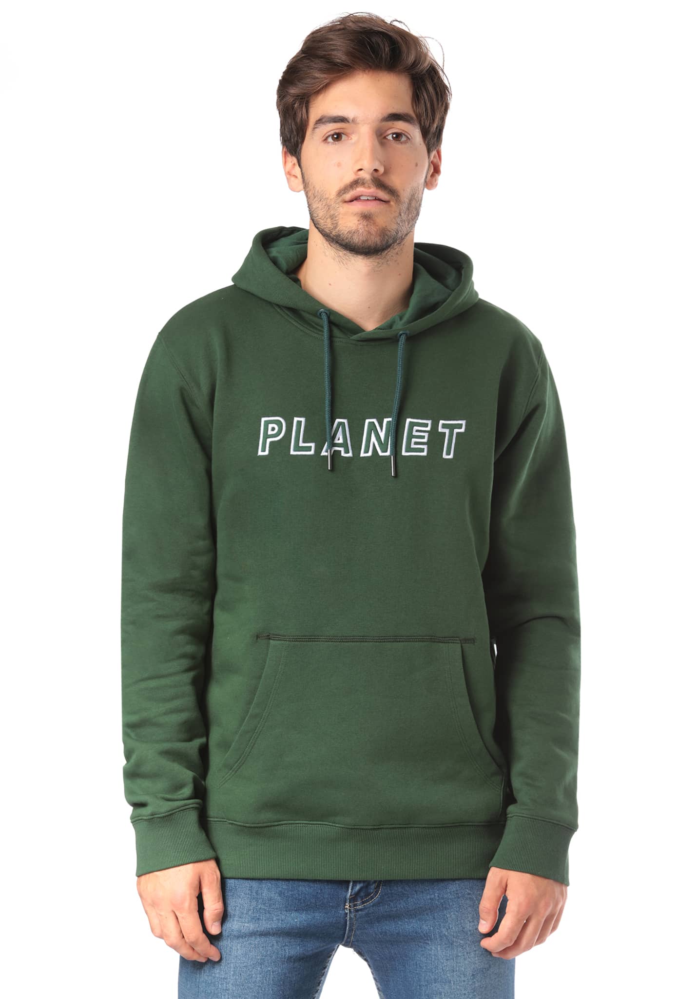 Planet Sports Logo Hoodie dark green M