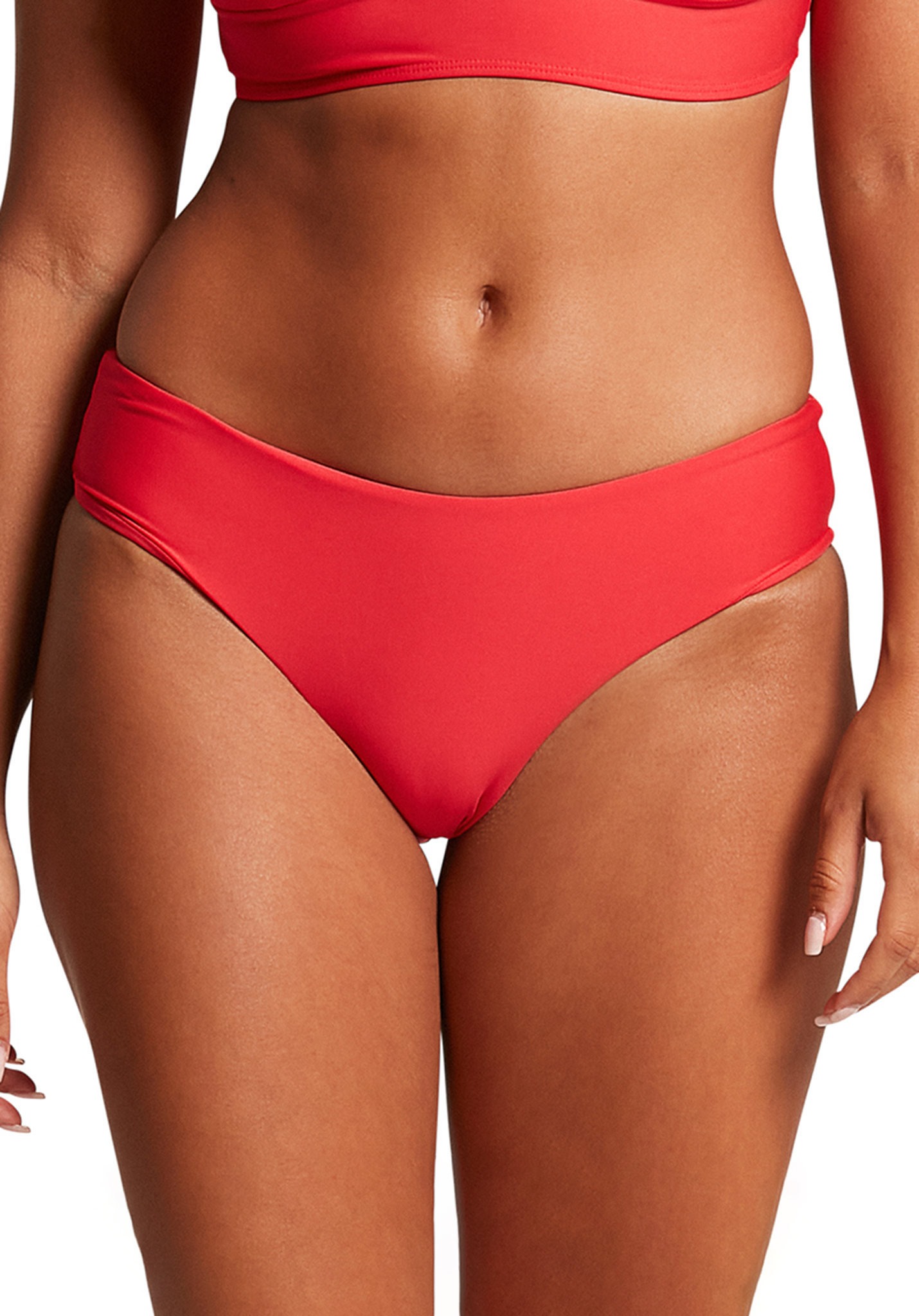 Volcom Simply Seamless Skimpy Bikinihosen echtes rot XL