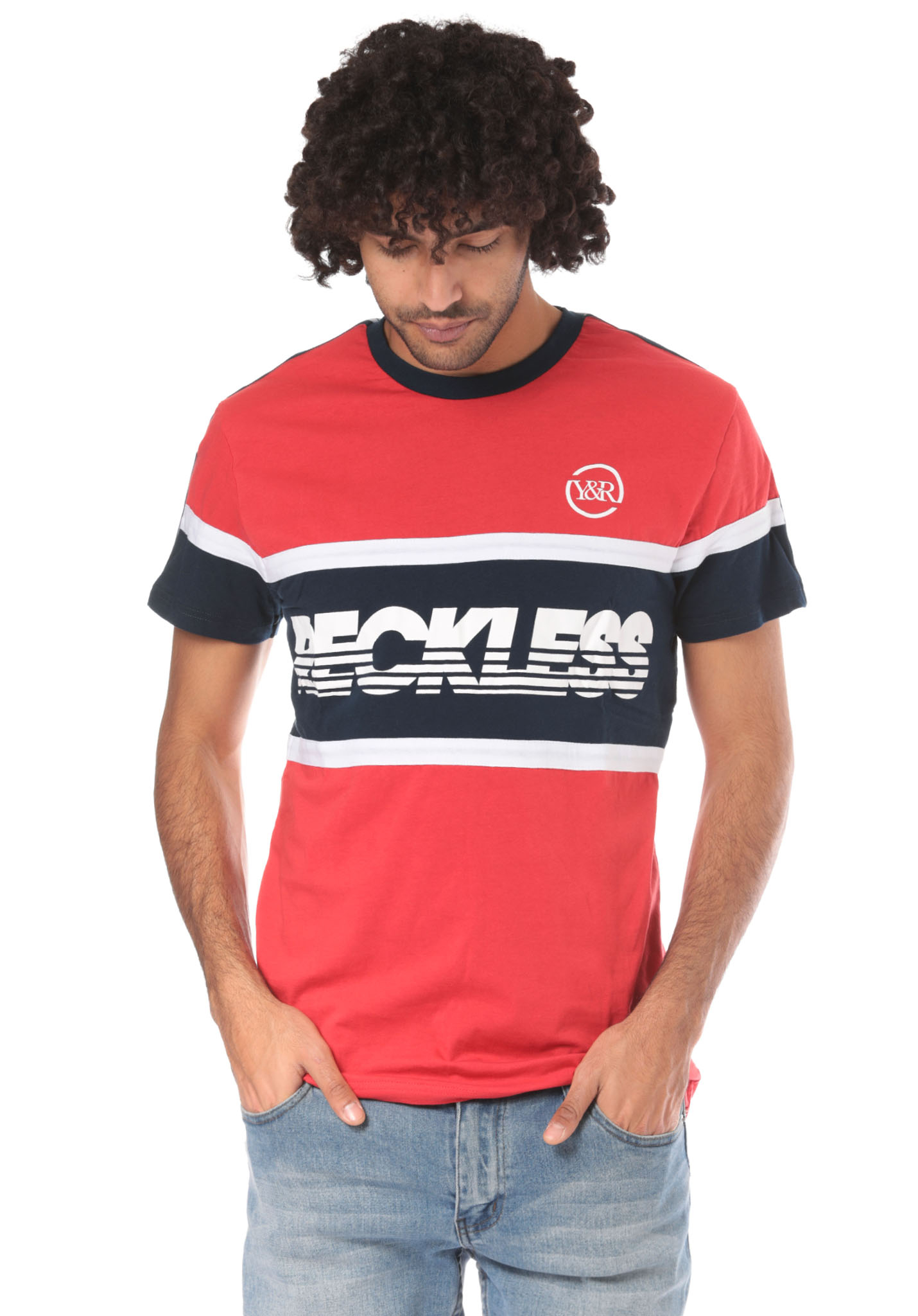 Young and Reckless Sweeper Soccer Jersey T-Shirt red L