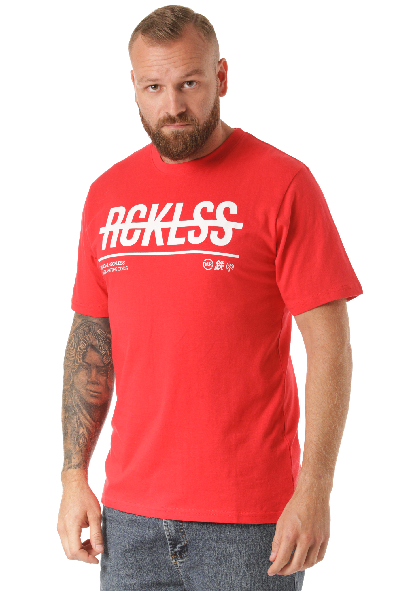 Young and Reckless Pass Thru T-Shirt poppy red  XXL