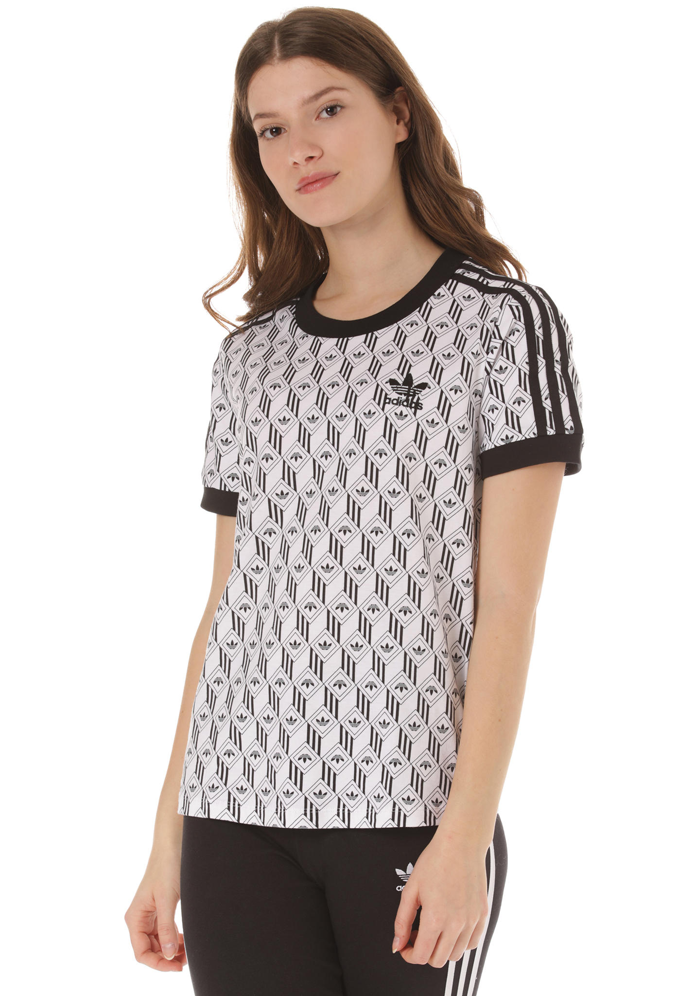 Adidas Originals 3-Stripes T-Shirt black-white 42