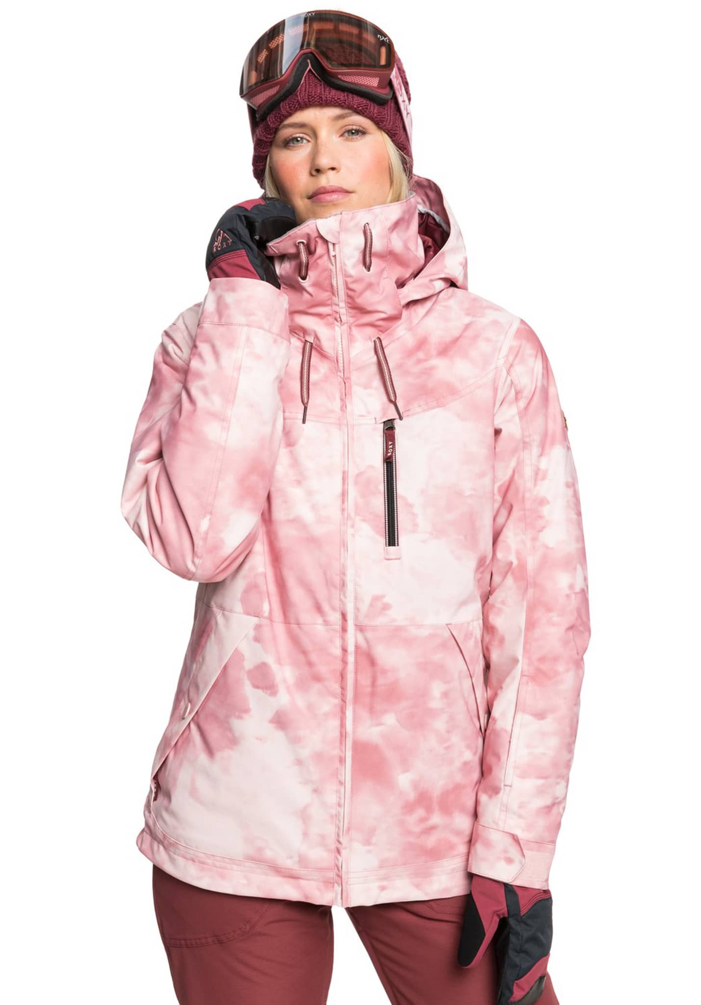 Roxy Presence Snowboardjacken silber rosa krawattenfarbe XL