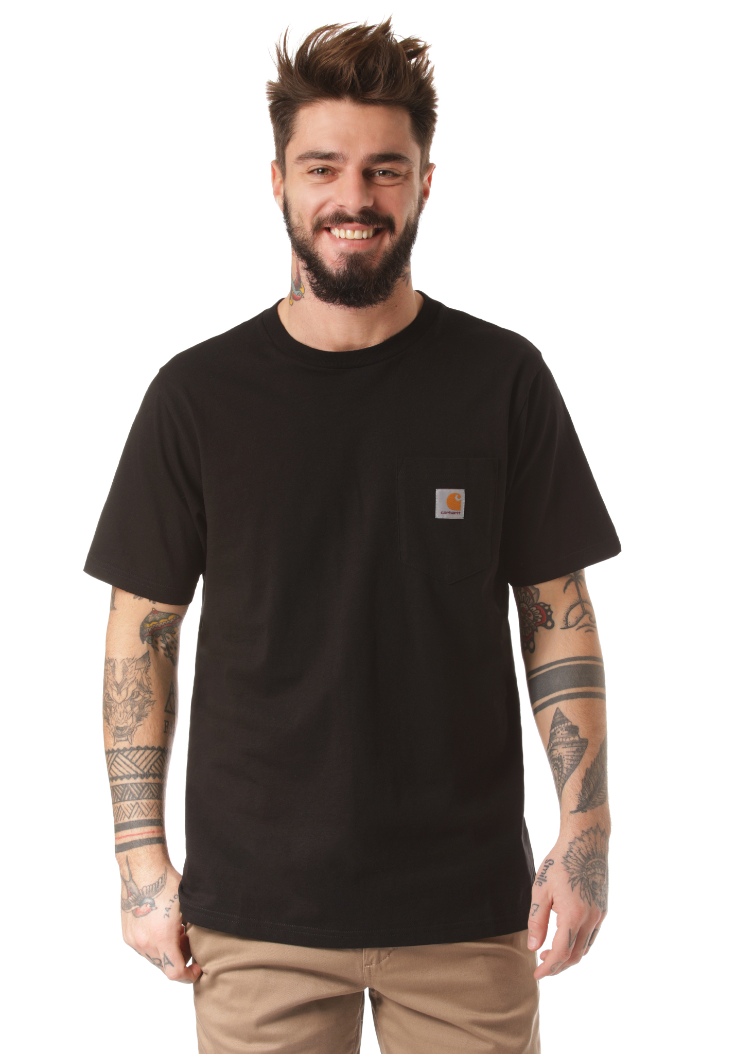 Carhartt WIP Pocket T-Shirt black + white XXL