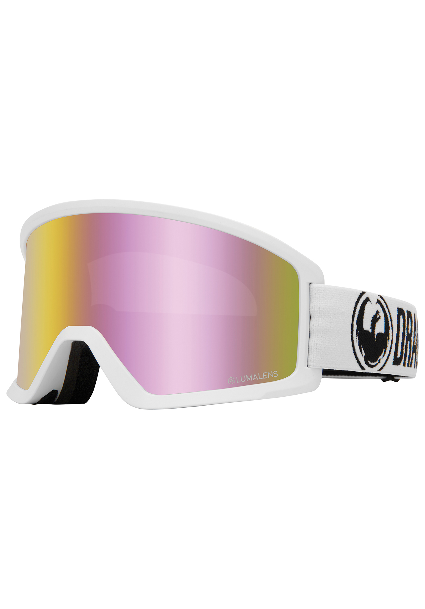 Dragon DX3 Snowboardbrillen weiß / lumalens rosa ionen One Size