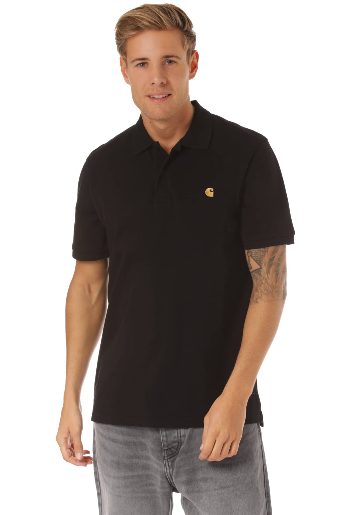 Carhartt WIP Chase Pique T-Shirt schwarz / gold L