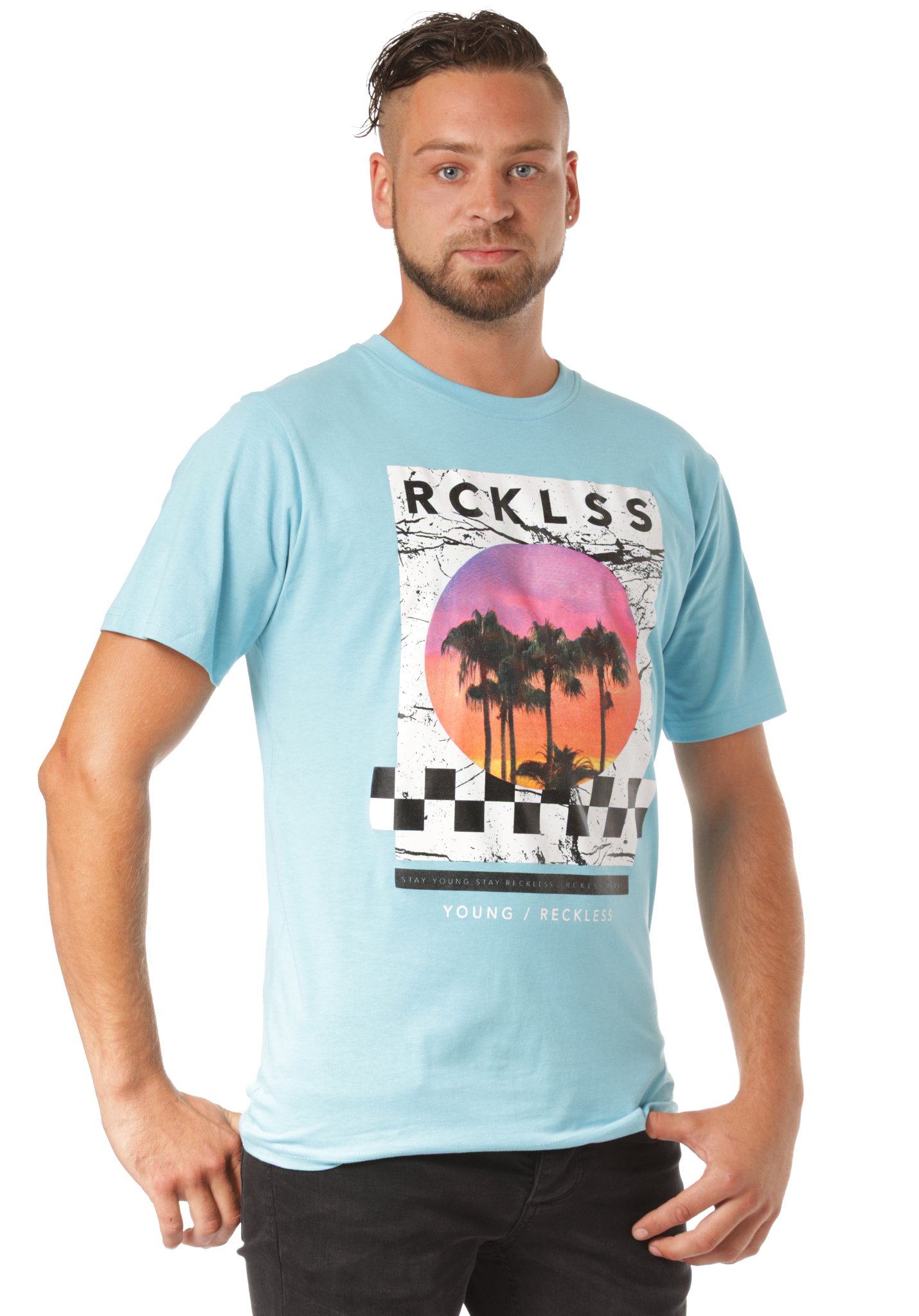 Young and Reckless Utopia T-Shirt light blue XXL