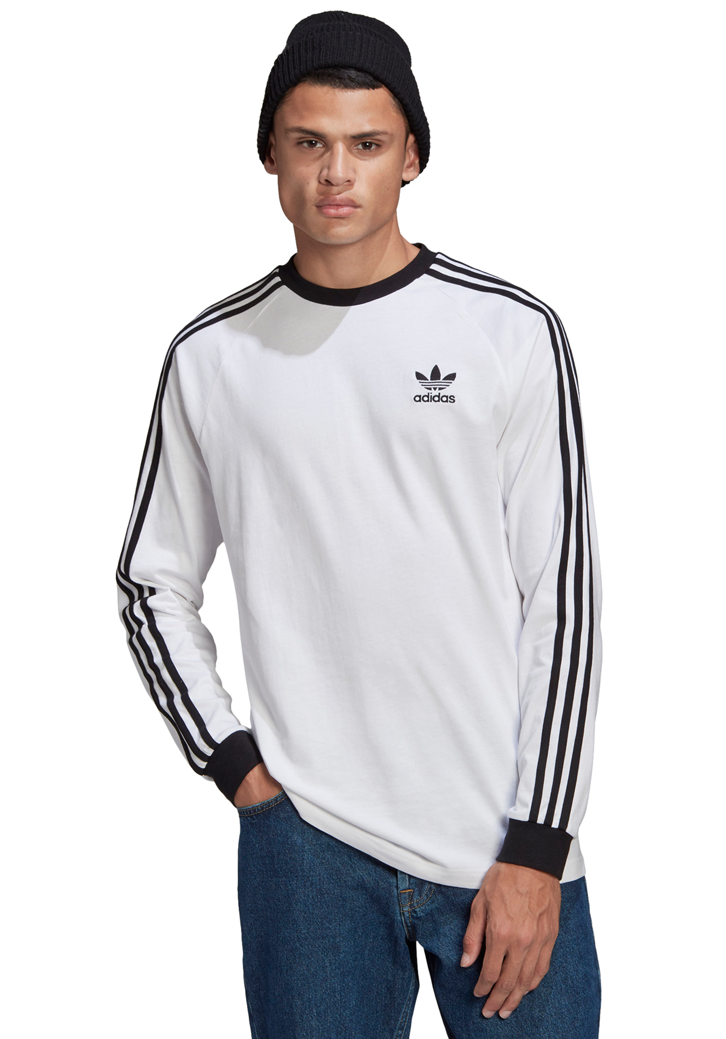 Adidas Originals 3-Stripes Longsleeve white XXL