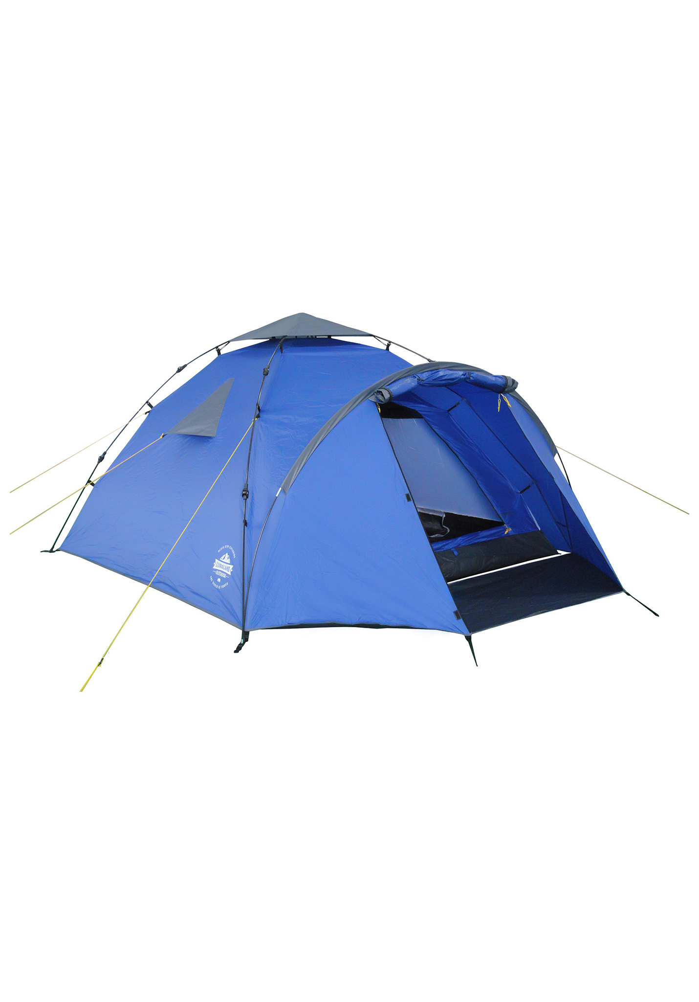 Lumaland Outdoor Pop Up Familienzelt Wurfzelt 3 Personen 220 x 220 x 130 cm Camping Zubehör blau One Size