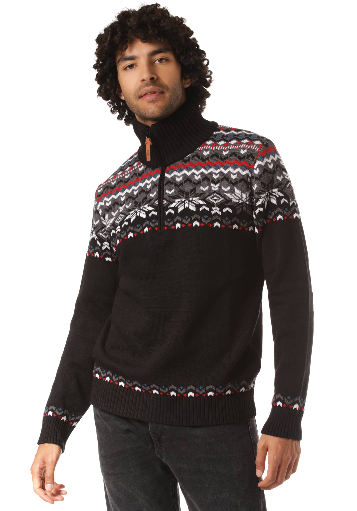 CMP Knitted Pullover Fleecepullover nero 50