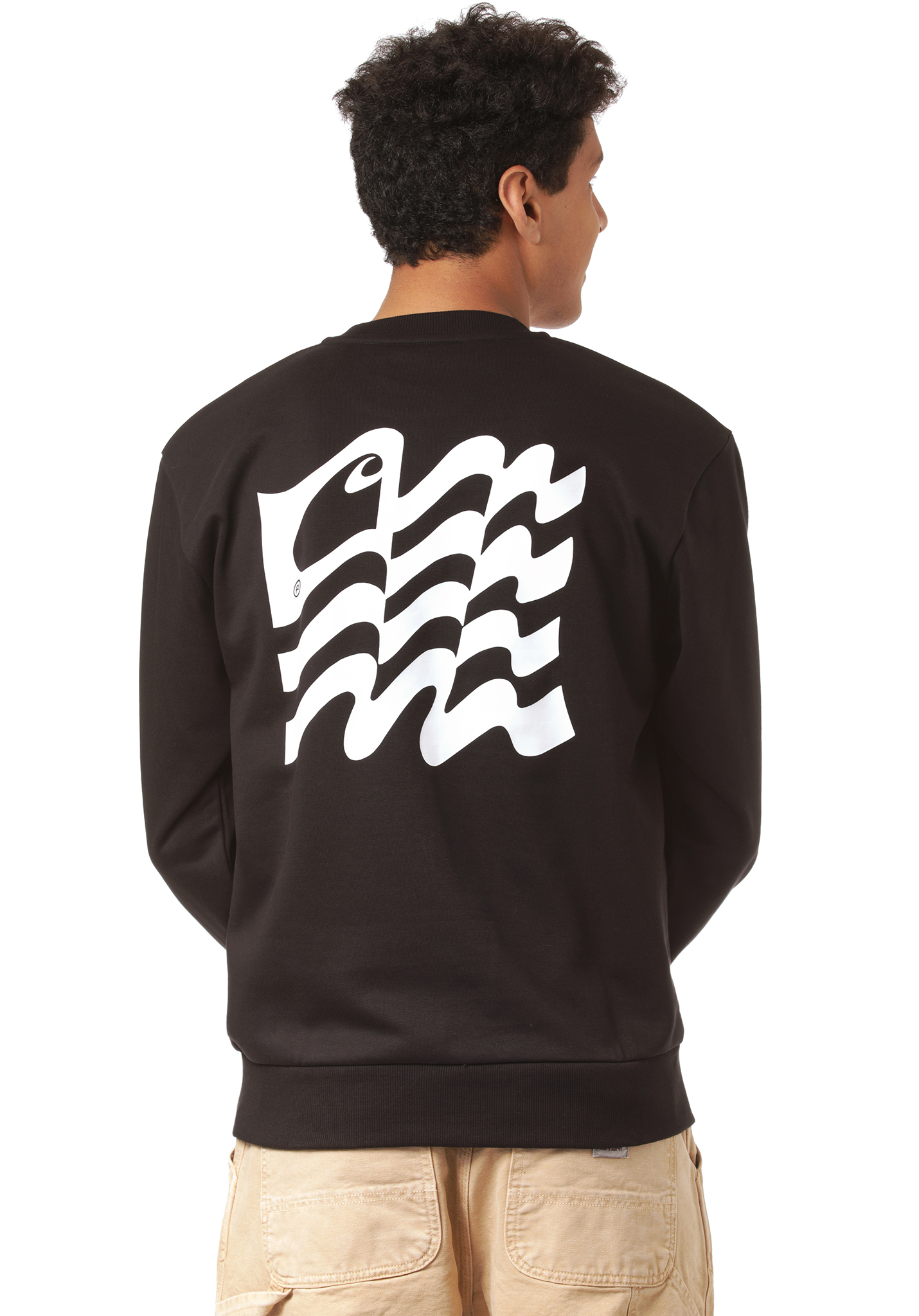 Carhartt WIP Wavy State Sweatshirt schwarz / weiß L