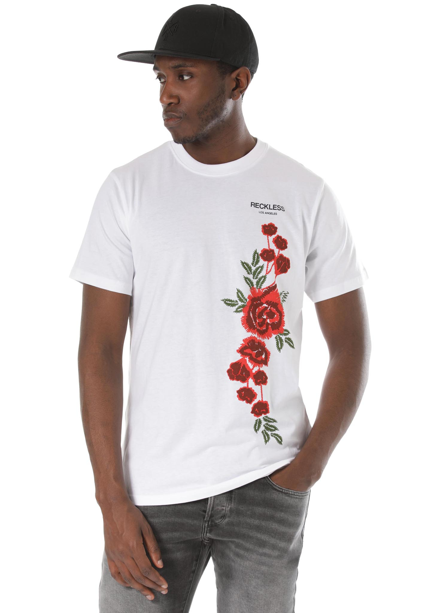 Young and Reckless Classic Rosebud T-Shirt weiß XXL