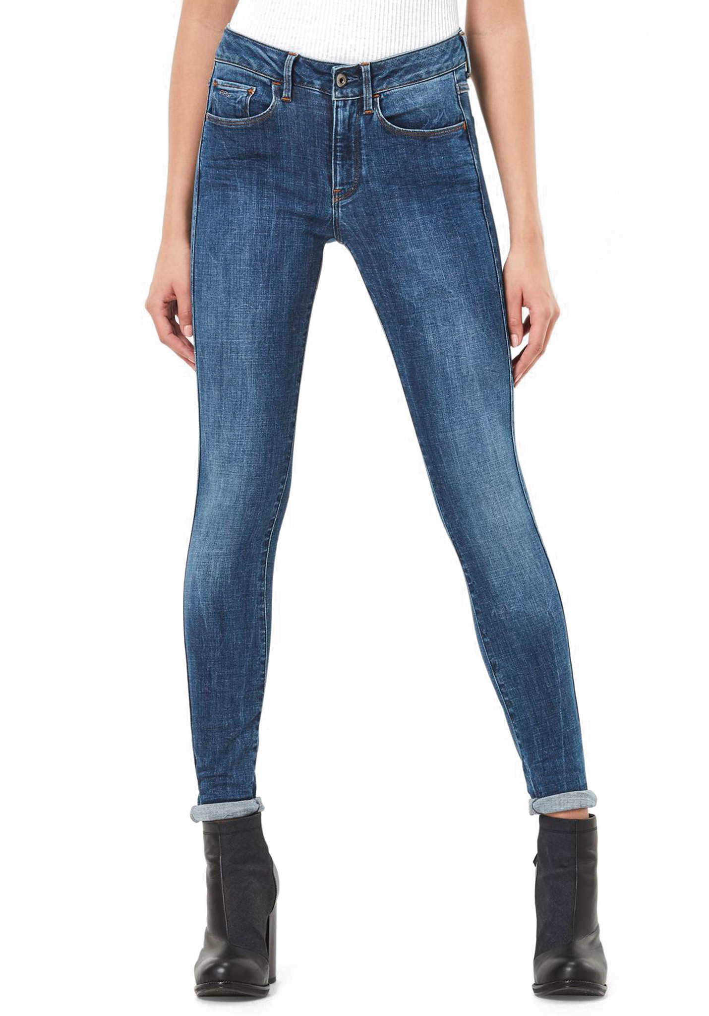 G-Star 3301 D-Mid Waist Skinny Skinny Jeans medium aged 27/28
