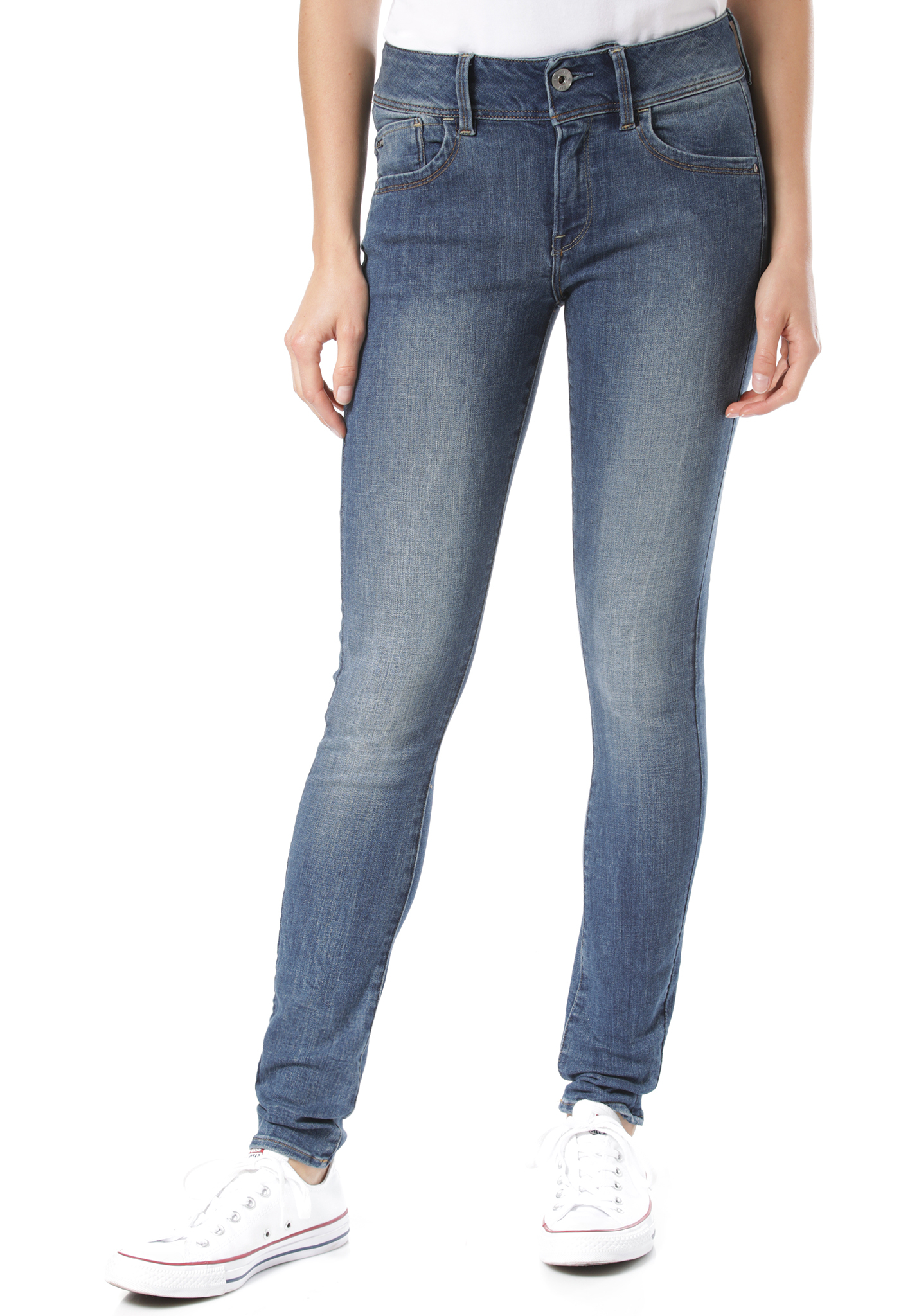 G-Star Lynn Mid Super Skinny Trender Ultimate Stretch Skinny Jeans weiß 25/30